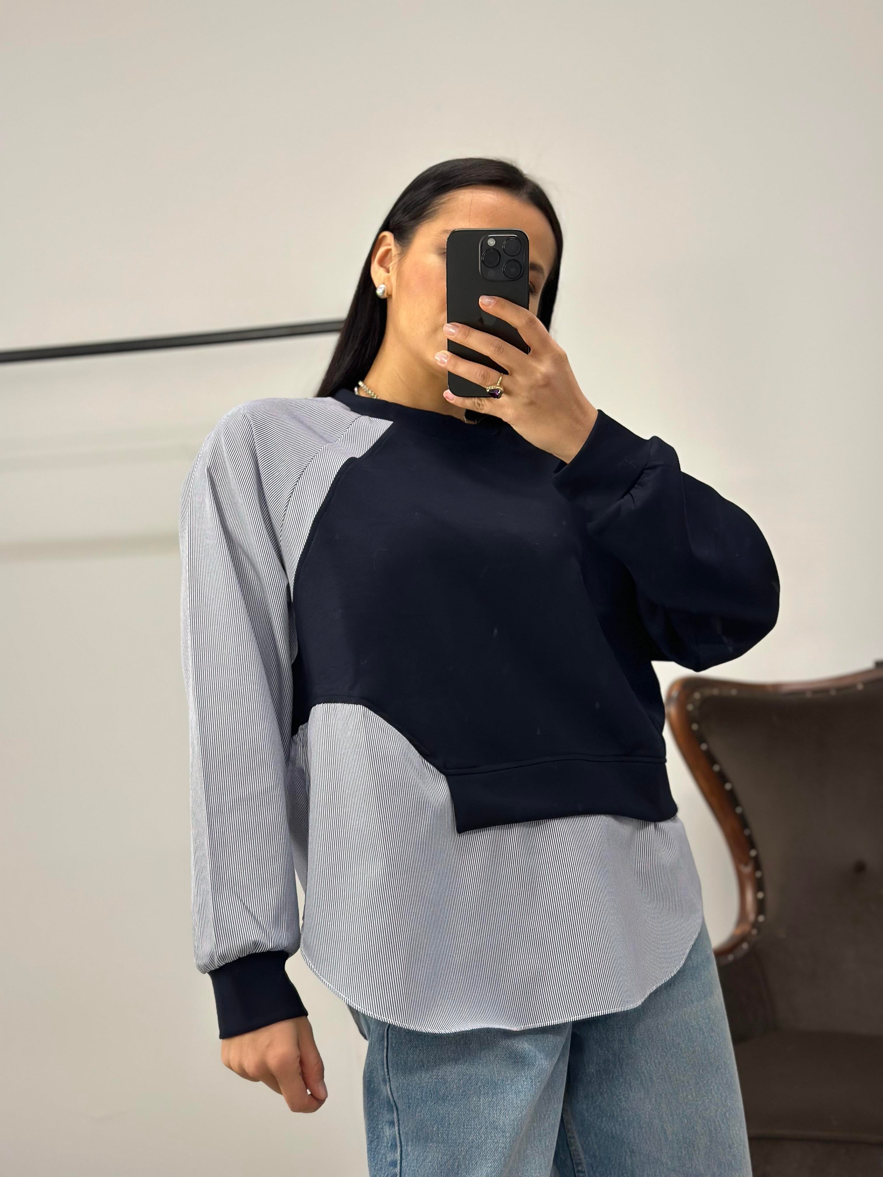 2845 YANI POPLIN SWEAT