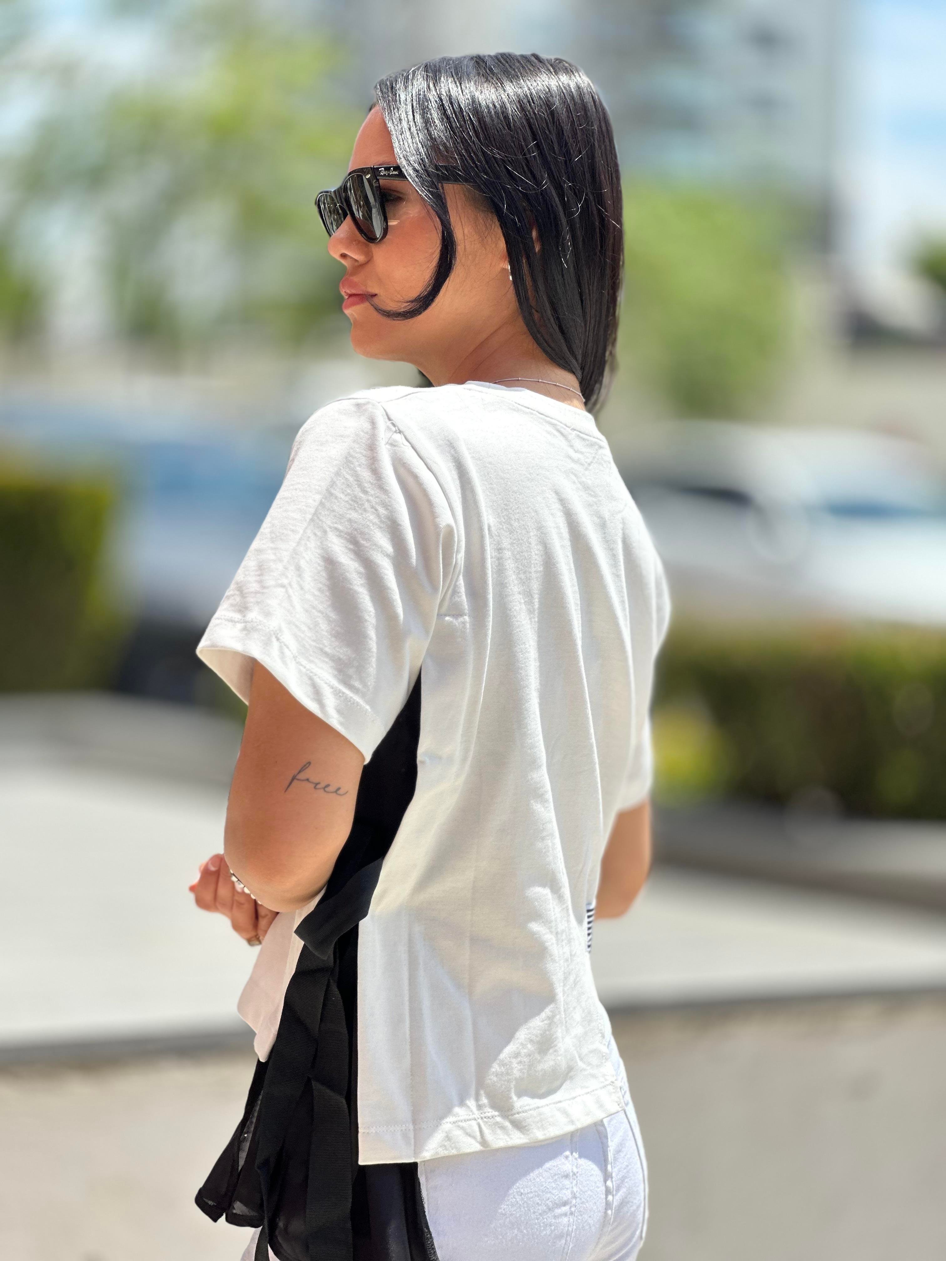 2893 YANI SATEN DETAY TSHIRT
