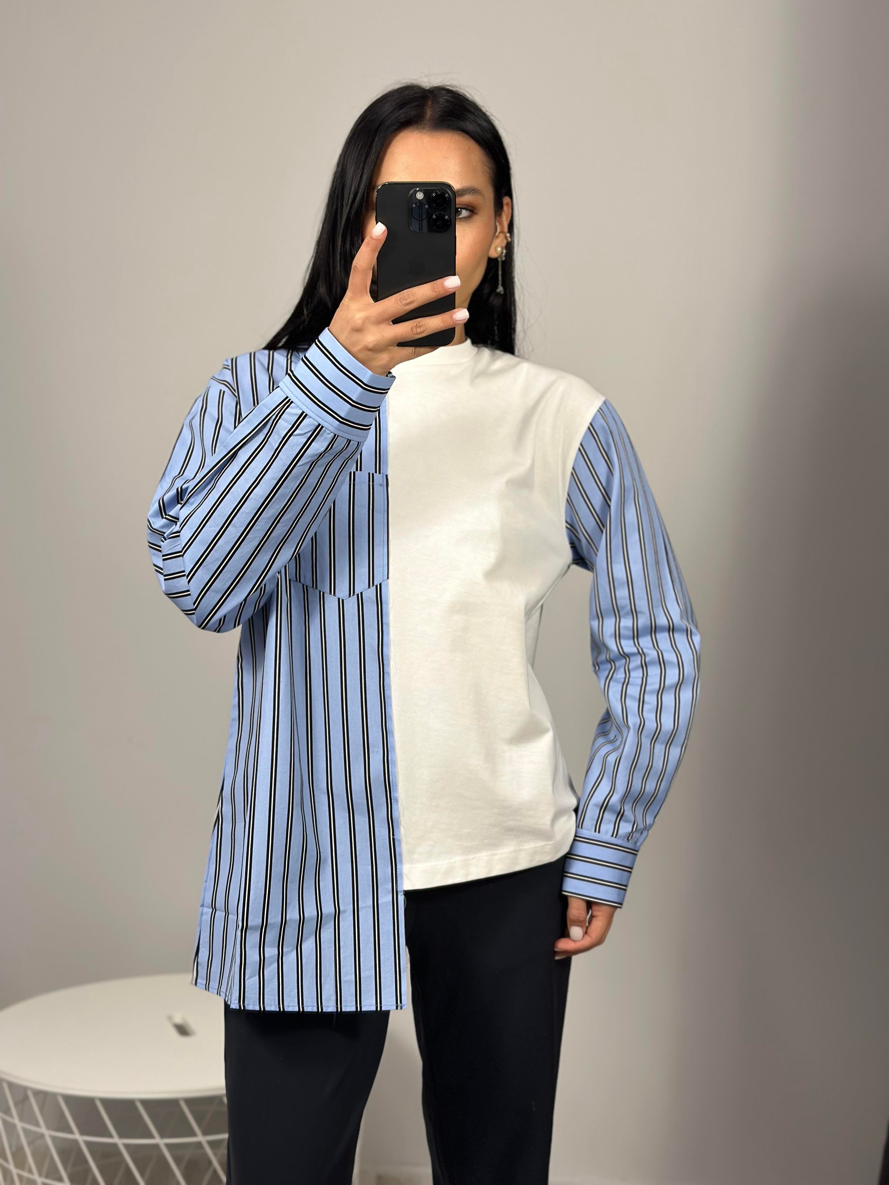2916 GOMLEK DETAYLI TSHIRT