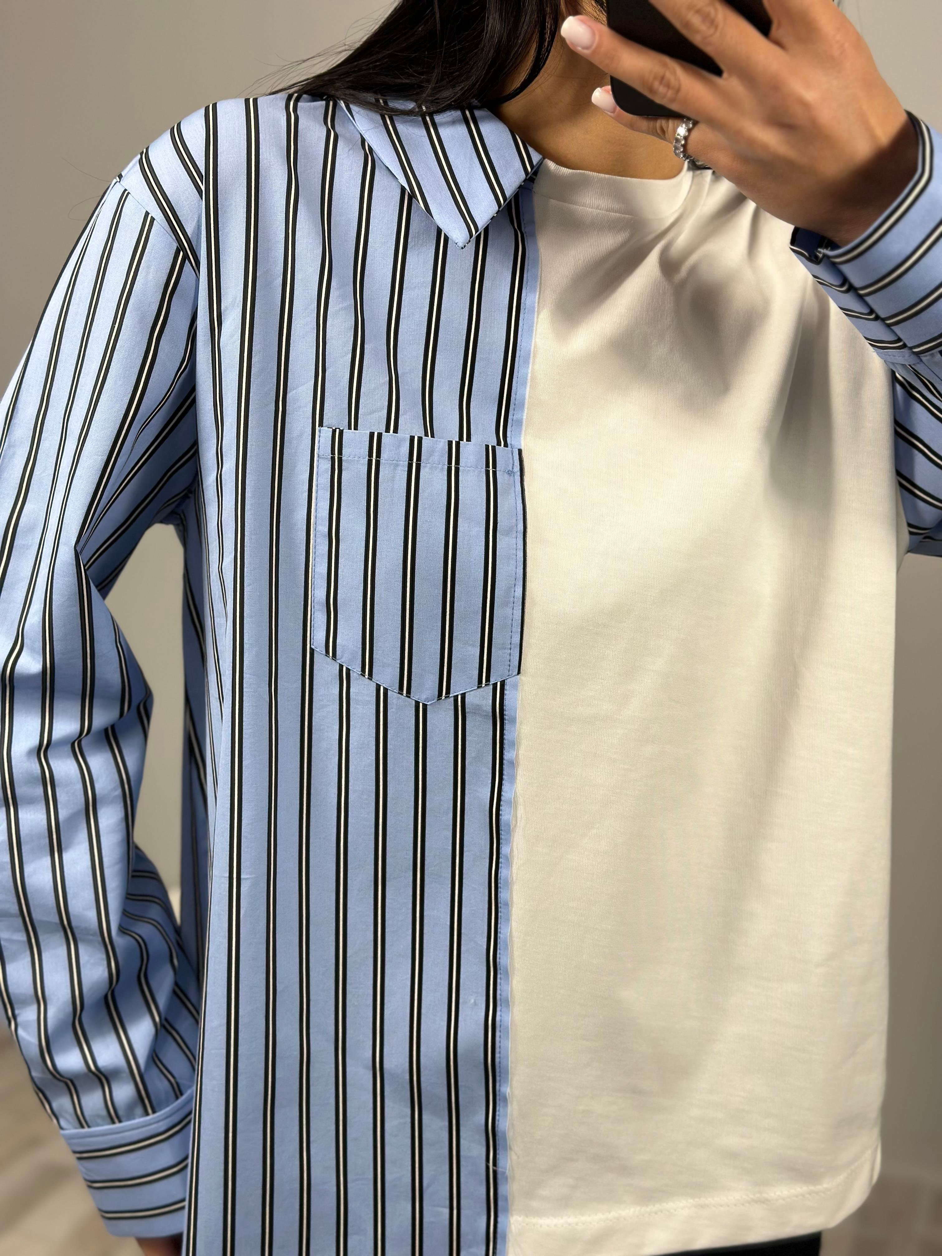 2916 GOMLEK DETAYLI TSHIRT