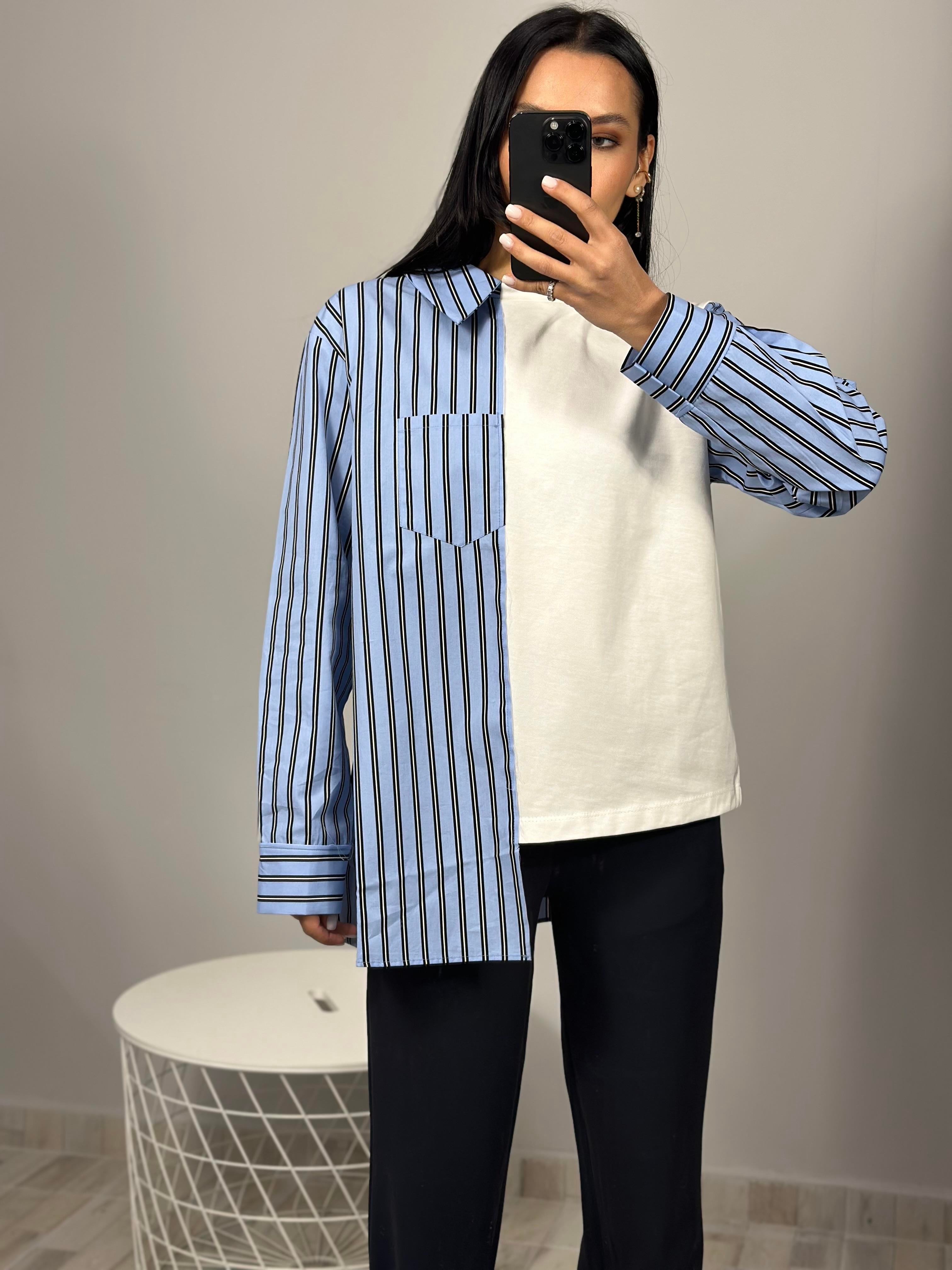 2916 GOMLEK DETAYLI TSHIRT
