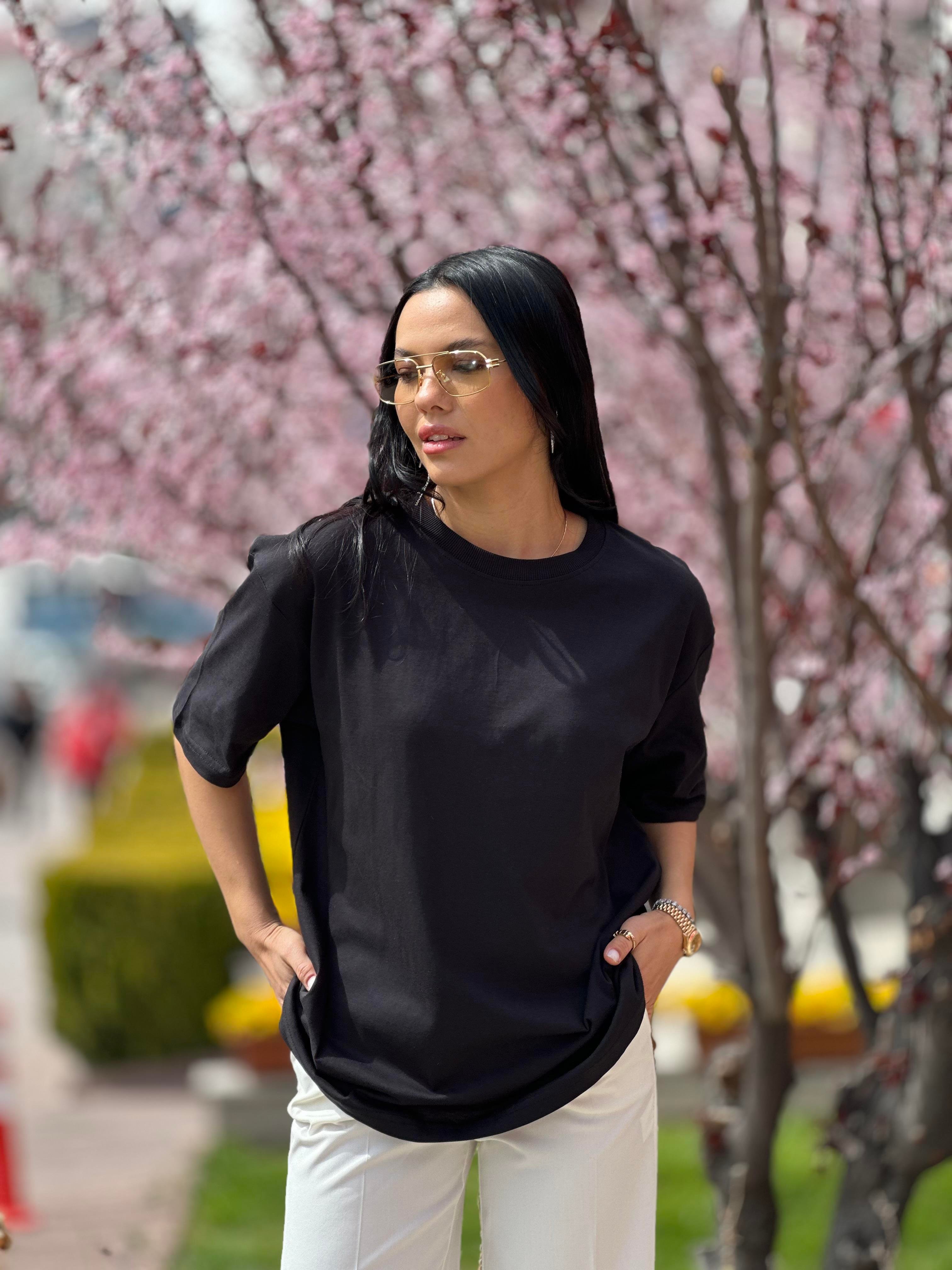 30735 TAS BASKI DETAYLI TSHIRT