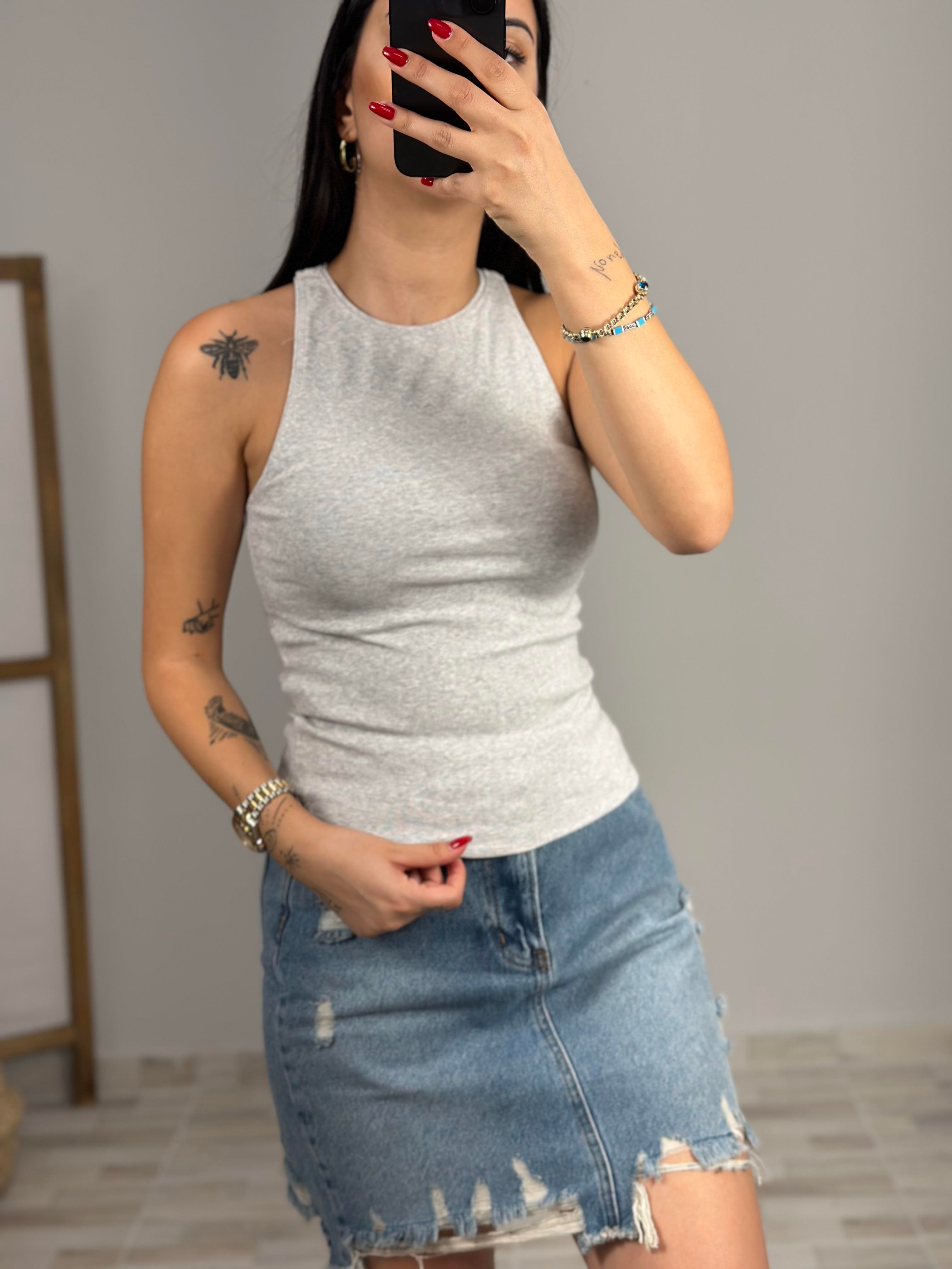 30997 HALTER YAKA TOP