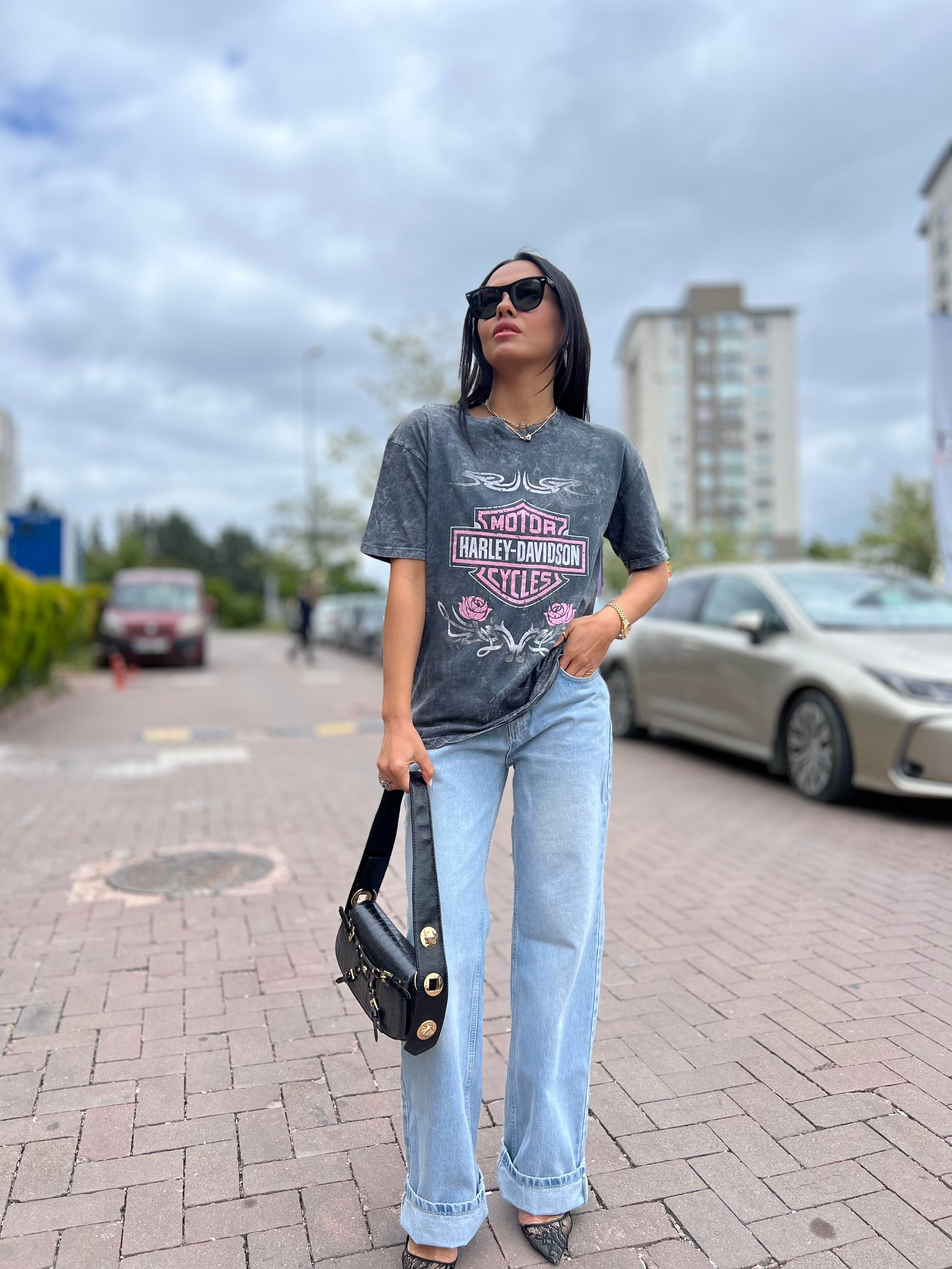 3290 HARLEY DAVIDSON BASKILI YIKAMALI TSHIRT