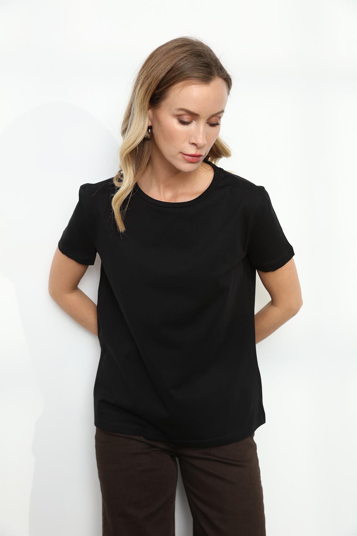 3471 BISIKLET YAKA BASIC TSHIRT