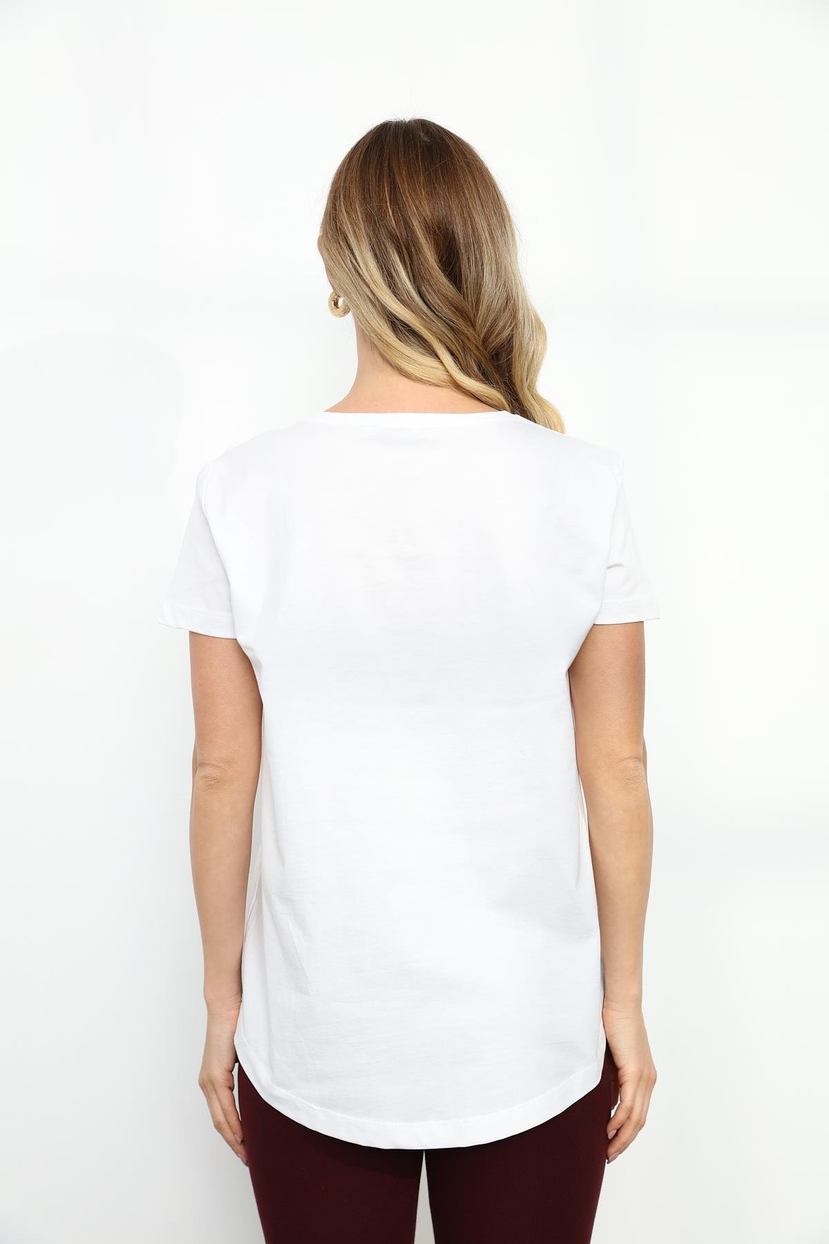 3471 BISIKLET YAKA BASIC TSHIRT