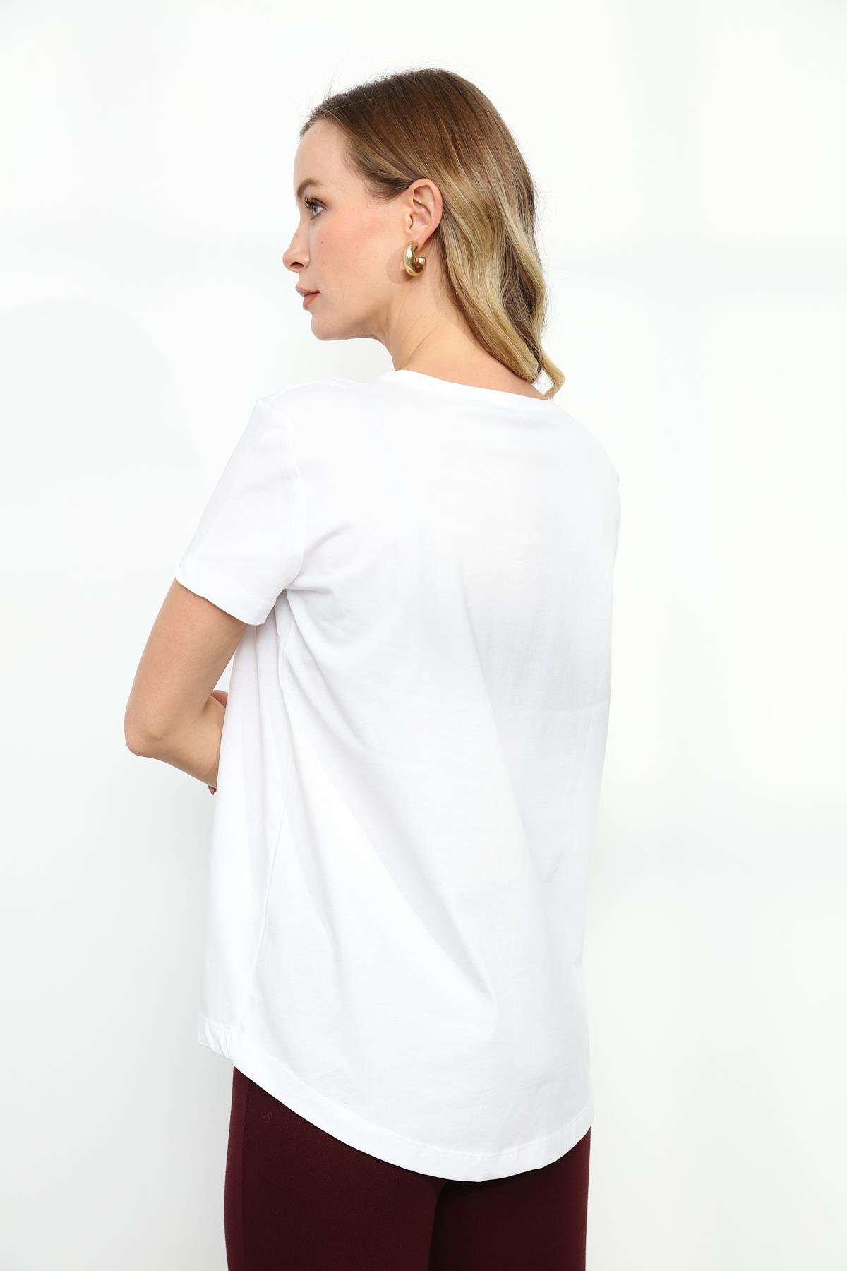 3471 BISIKLET YAKA BASIC TSHIRT