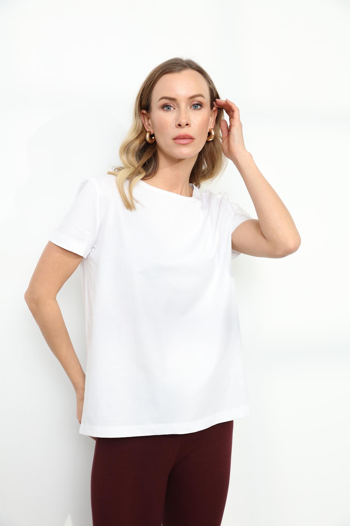 3471 BISIKLET YAKA BASIC TSHIRT