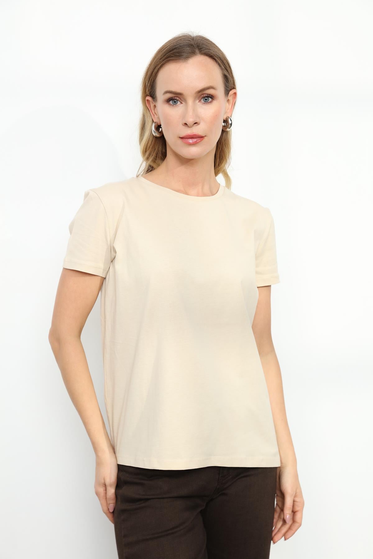 3471 BISIKLET YAKA BASIC TSHIRT