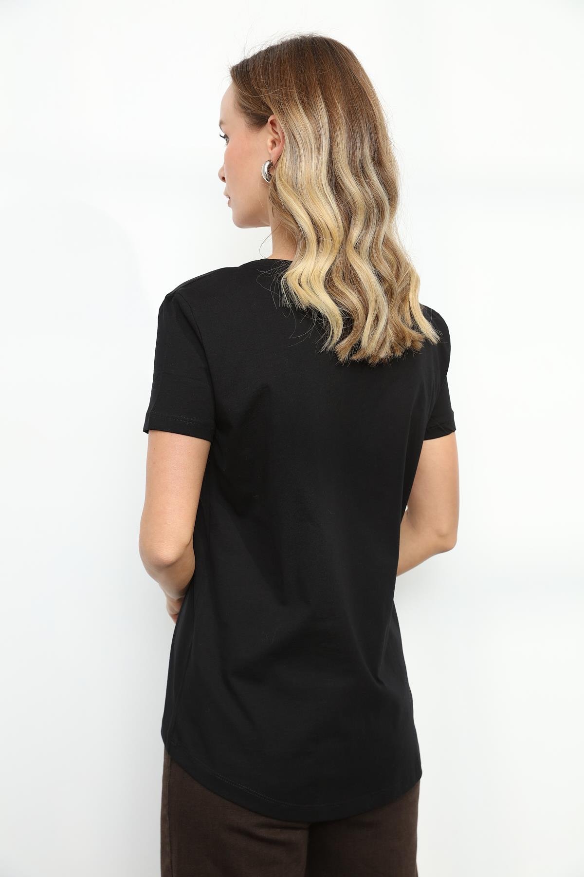3471 BISIKLET YAKA BASIC TSHIRT