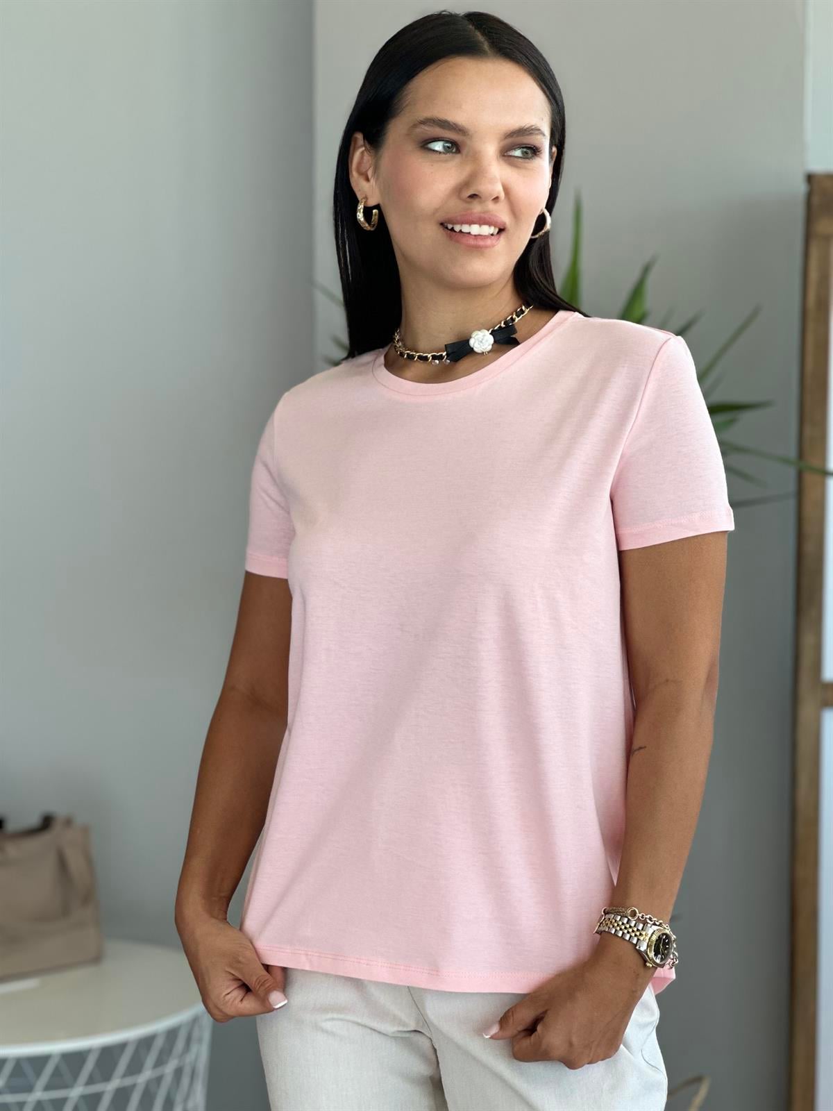 3471 BISIKLET YAKA BASIC TSHIRT