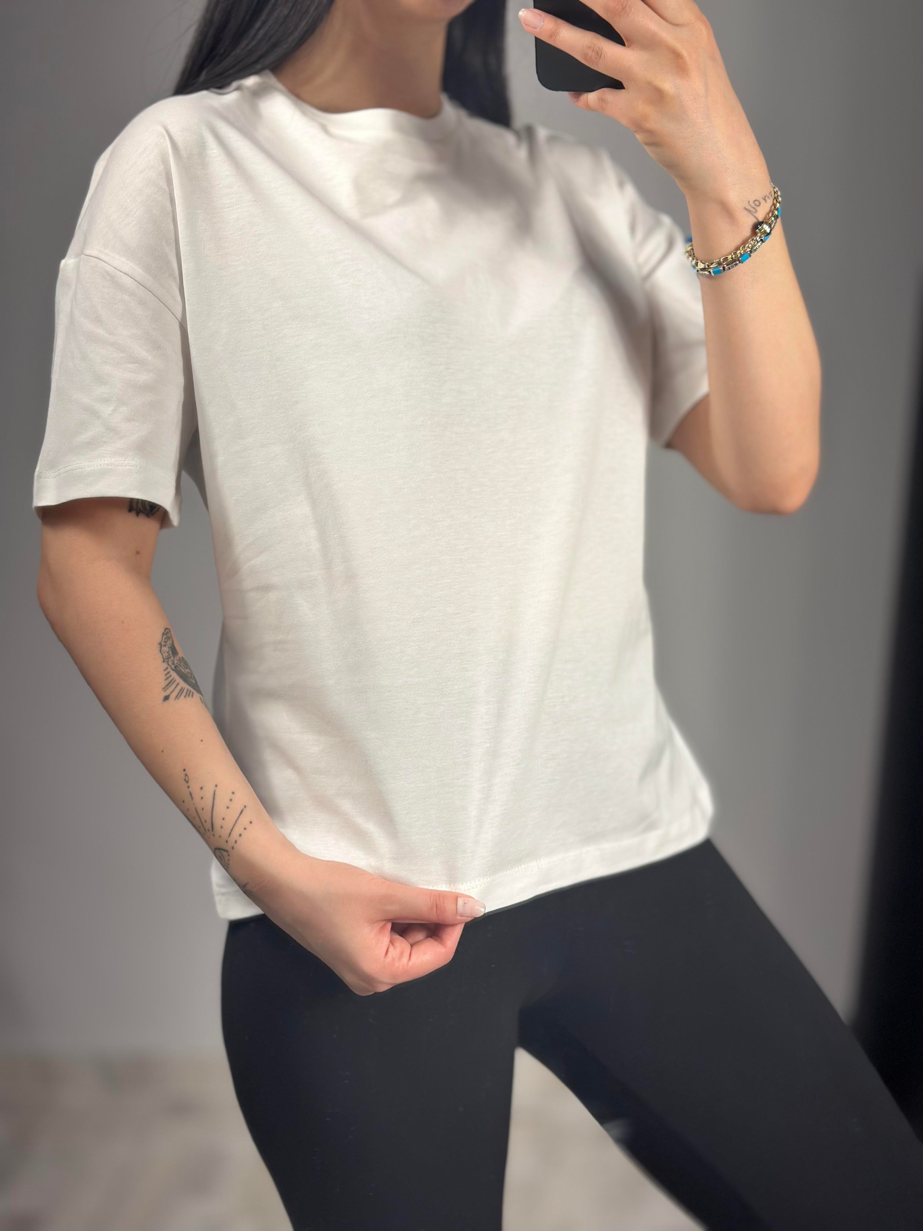 3683 SIFIR YAKA BASIC TSHIRT