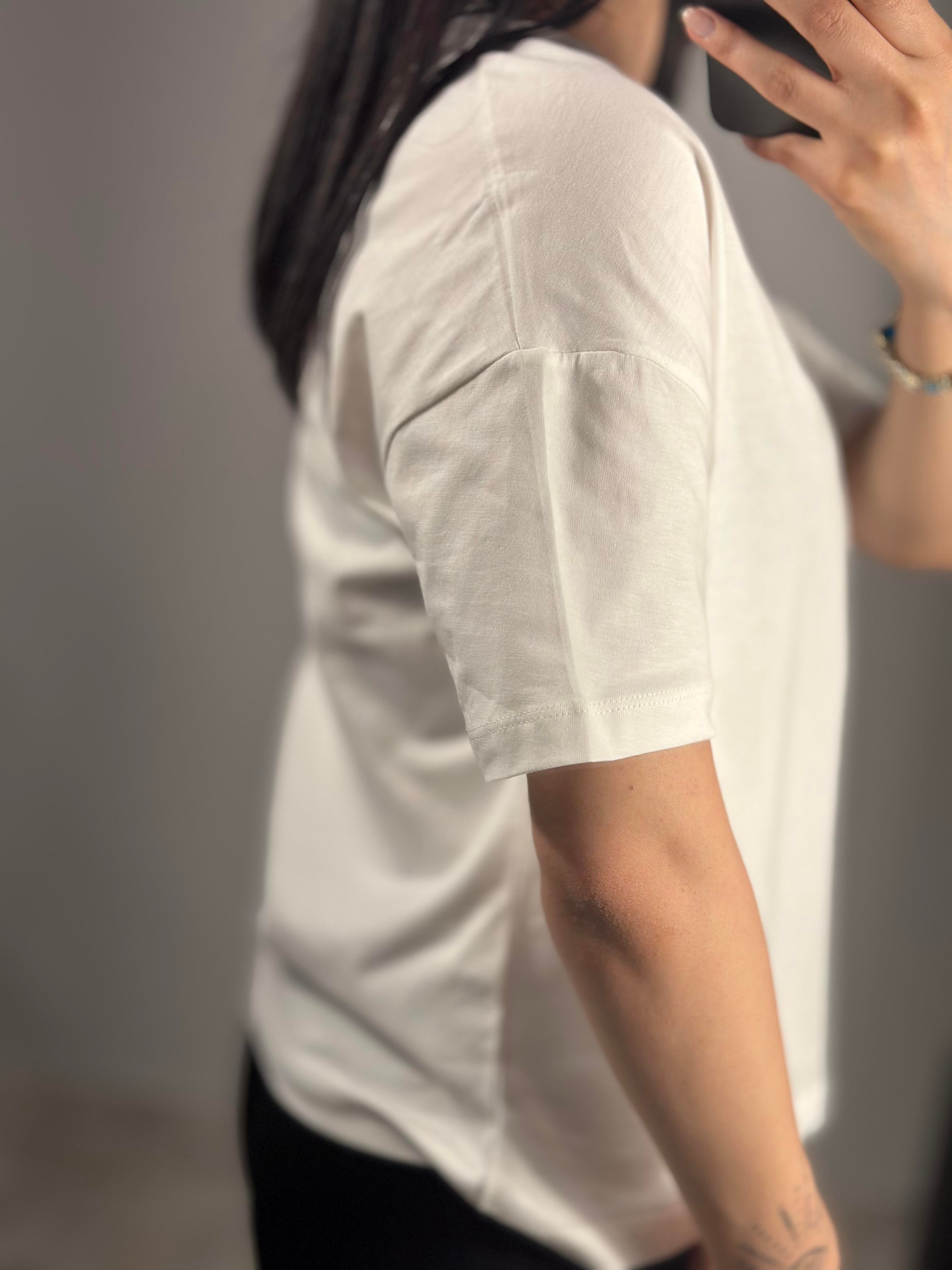 3683 SIFIR YAKA BASIC TSHIRT