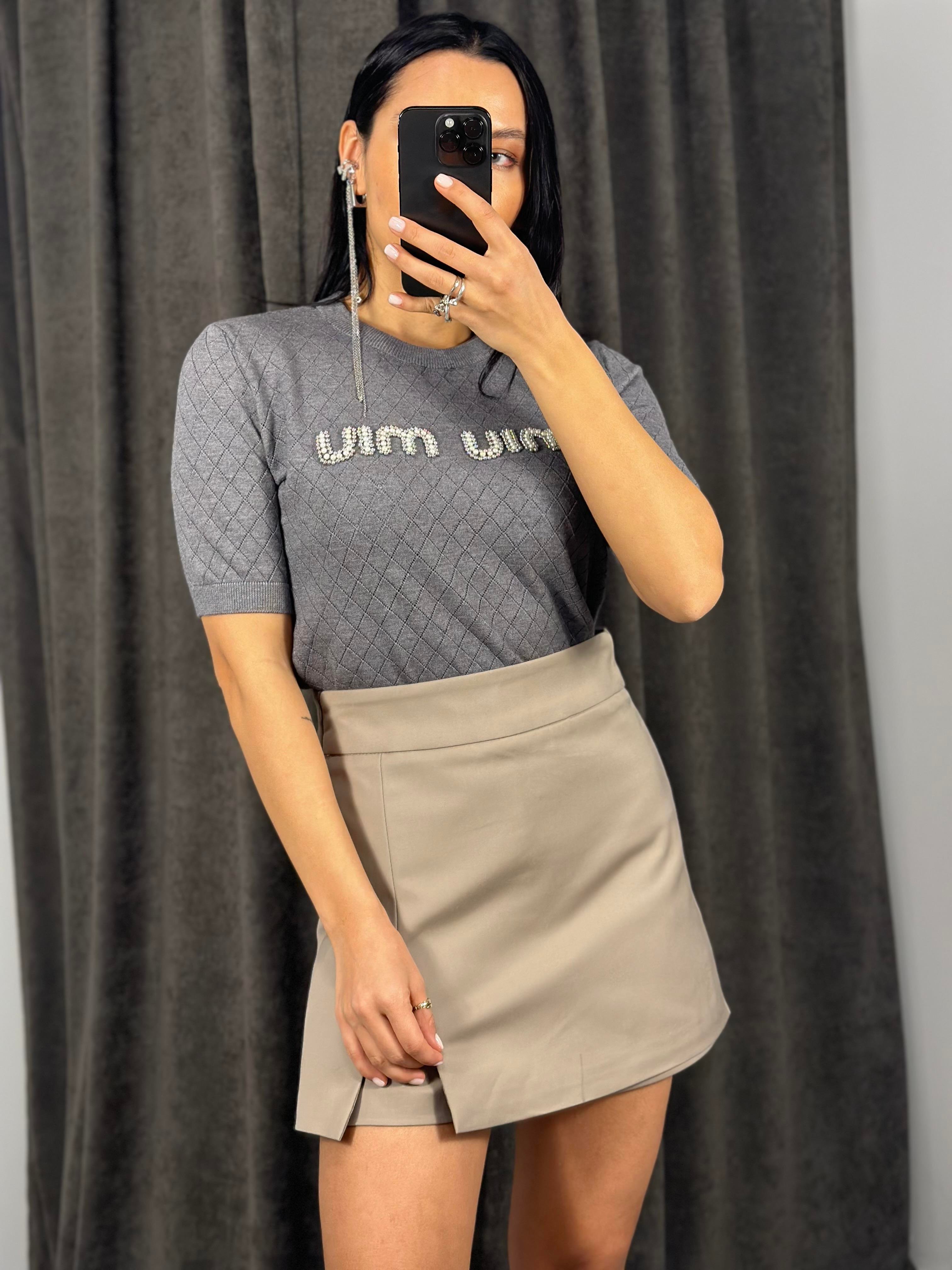 3977 YIRTMAC DETAYLI SORT ETEK