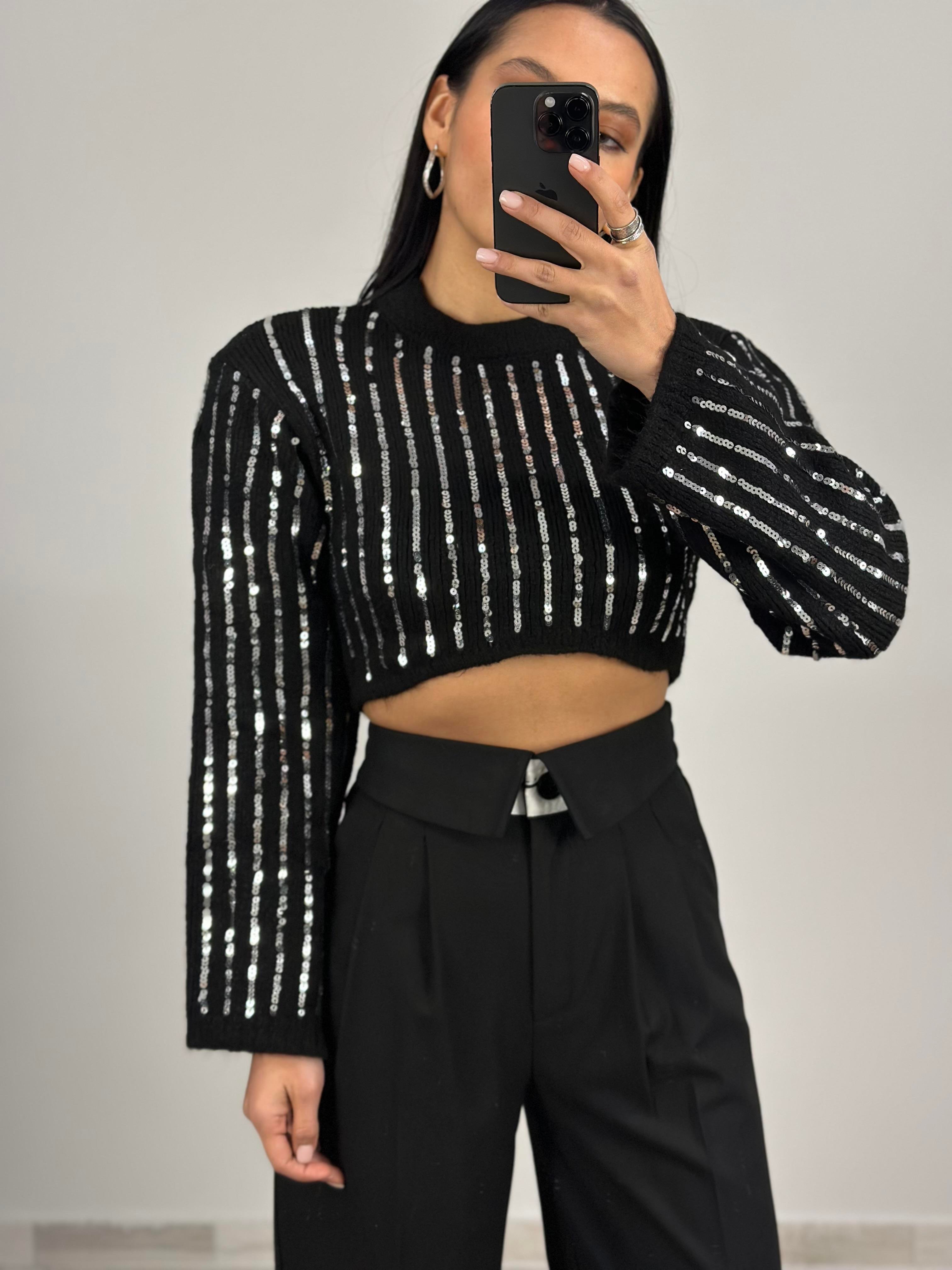 4125 PULLU CROP TRIKO KAZAK