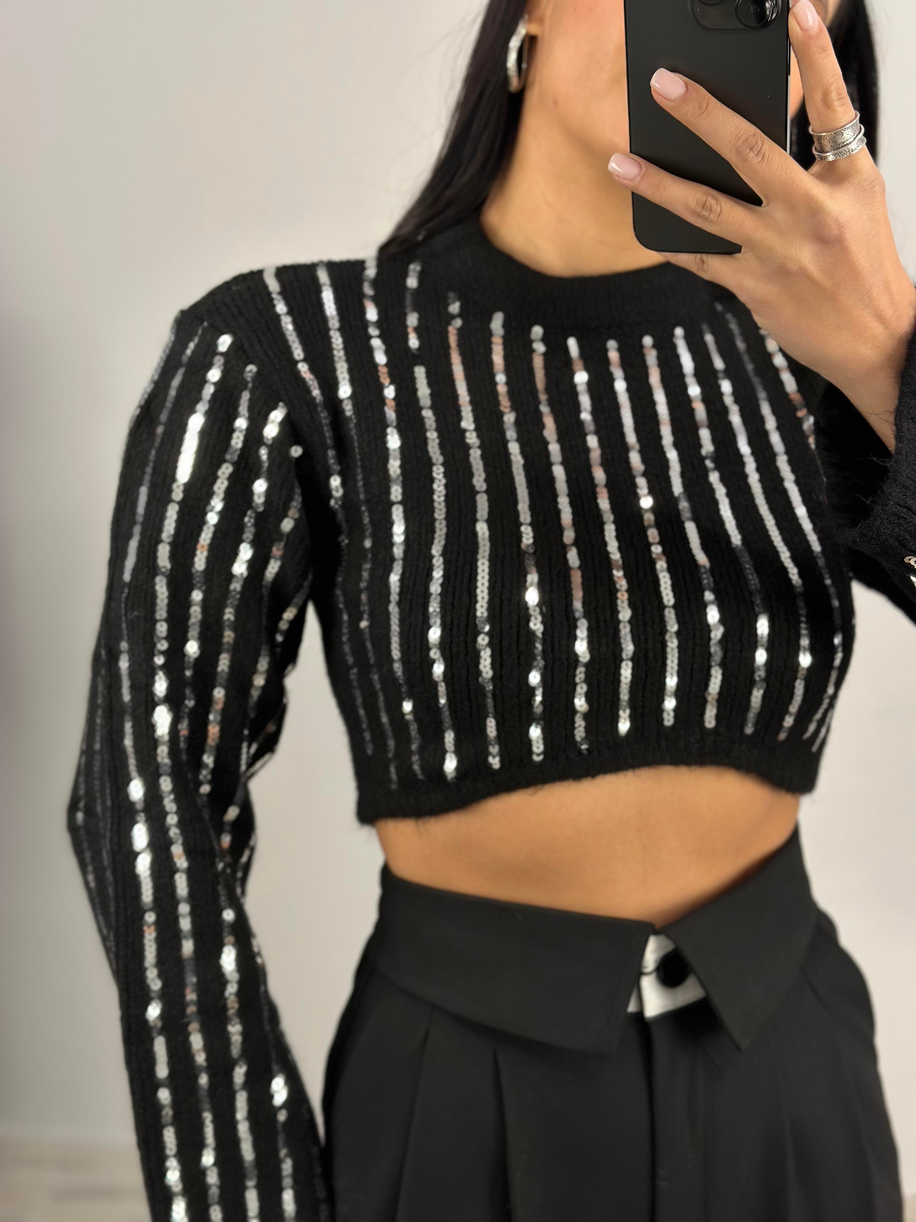 4125 PULLU CROP TRIKO KAZAK