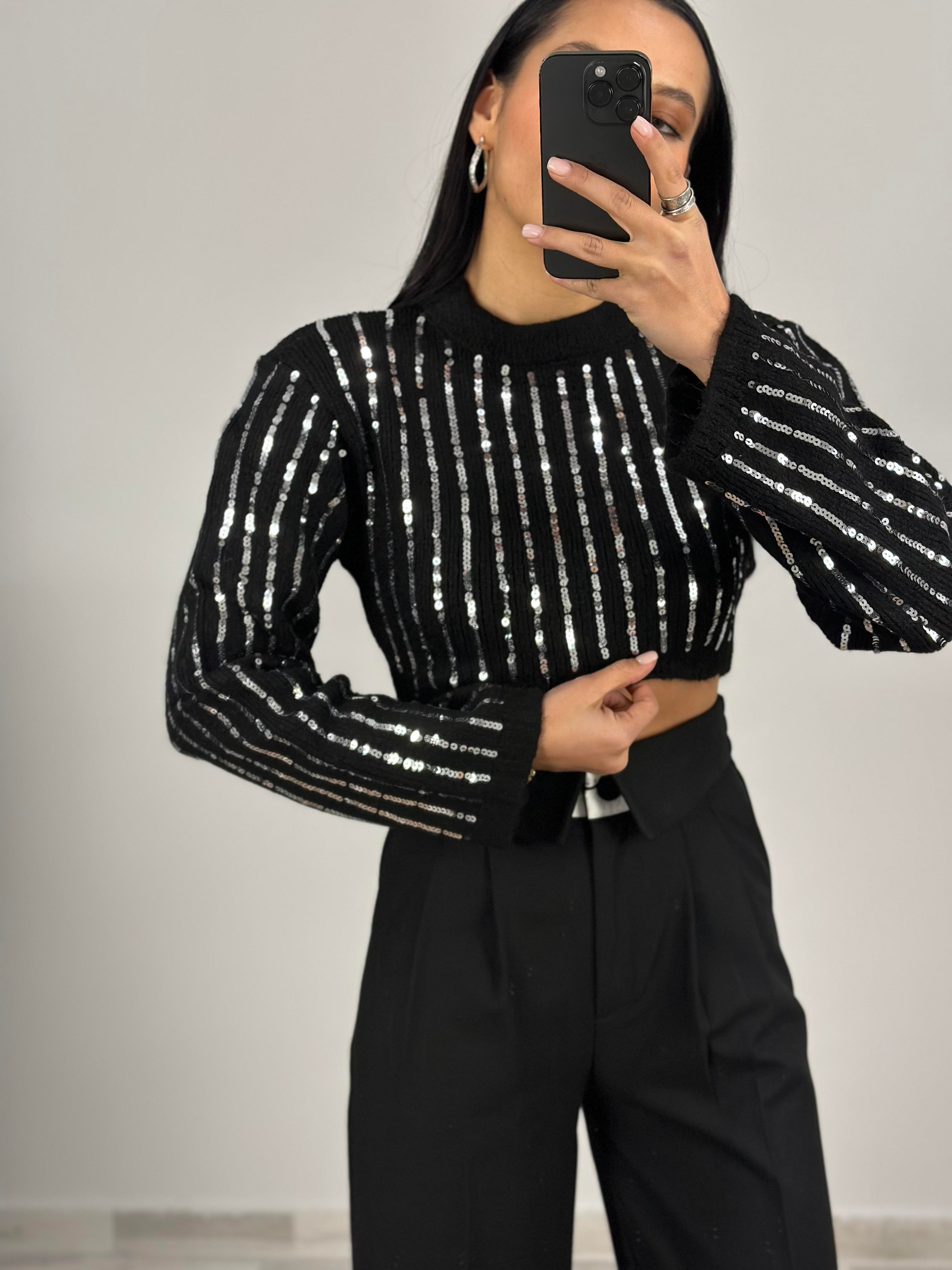 4125 PULLU CROP TRIKO KAZAK