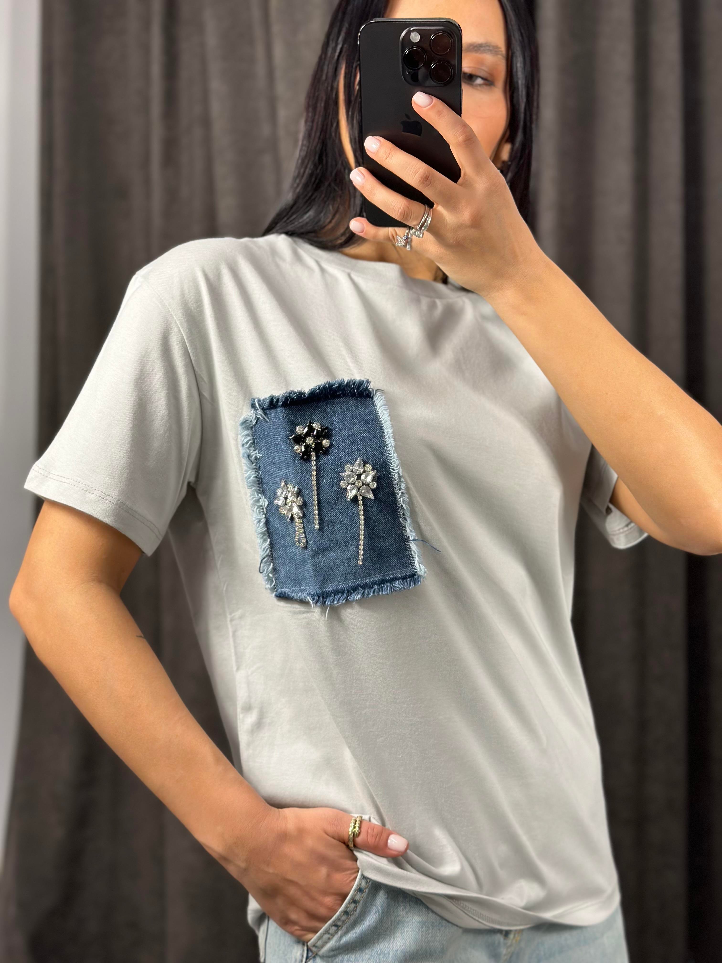 4652 KOT CEP DETAYLI TSHIRT