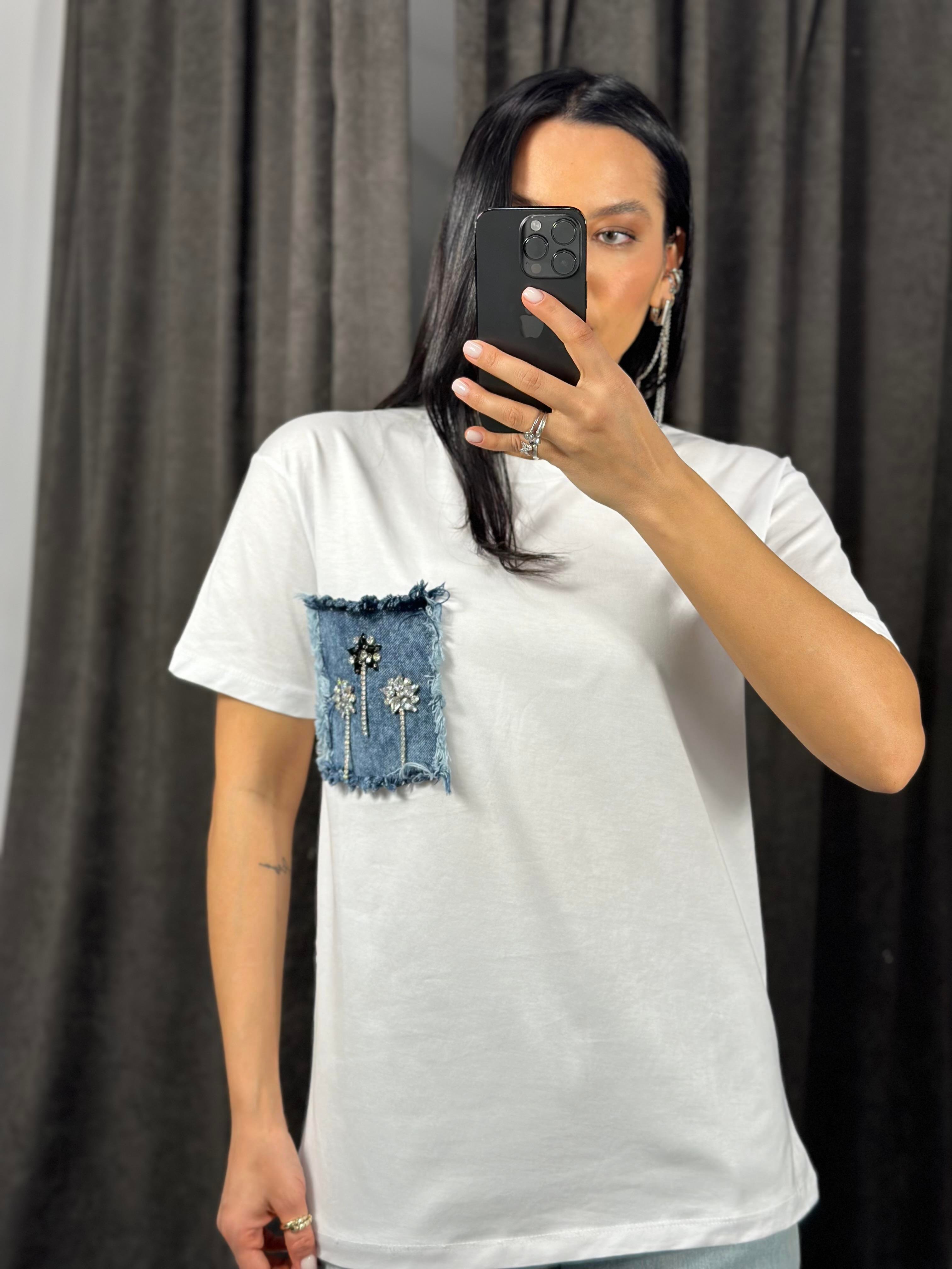 4652 KOT CEP DETAYLI TSHIRT