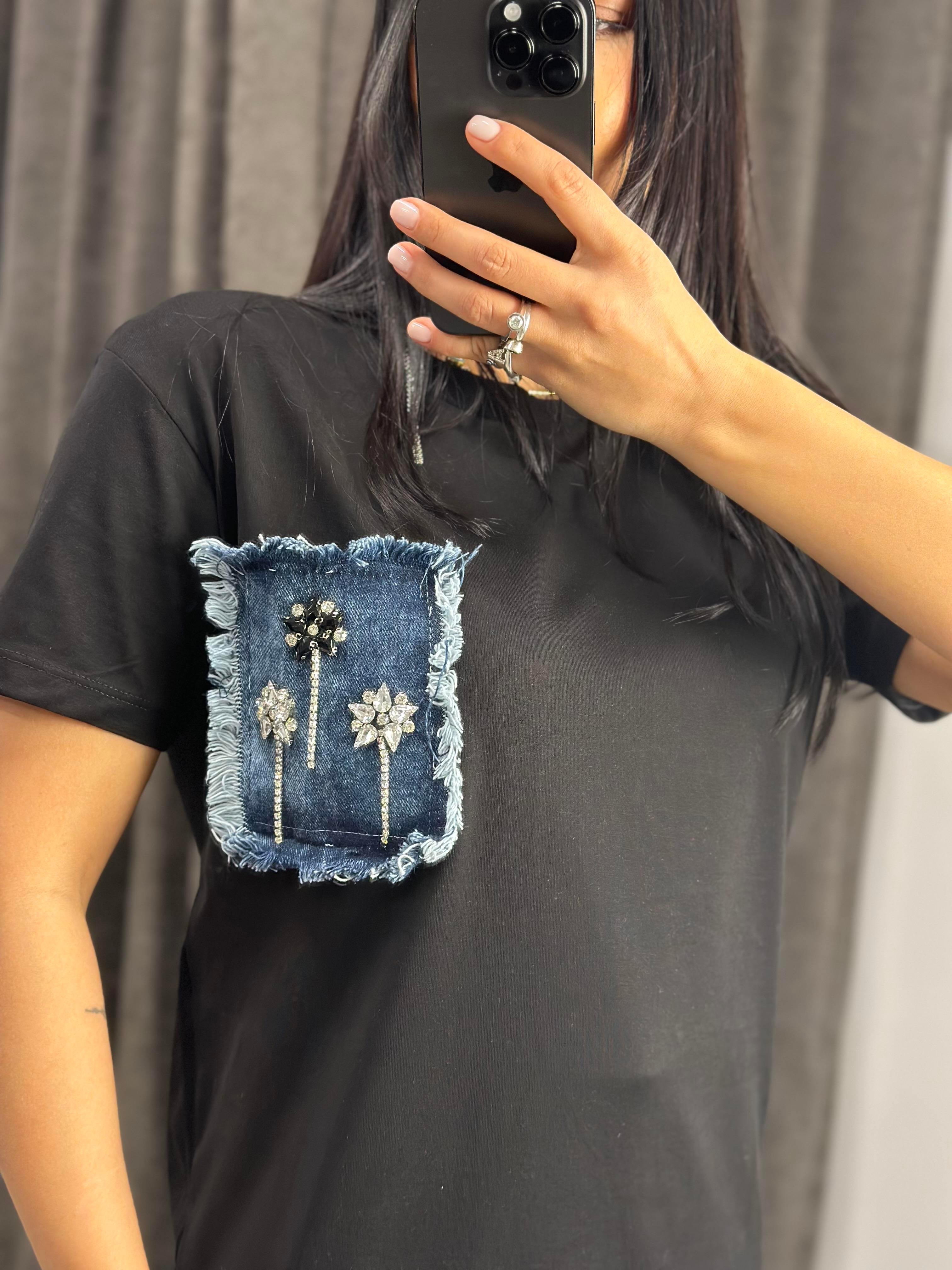 4652 KOT CEP DETAYLI TSHIRT