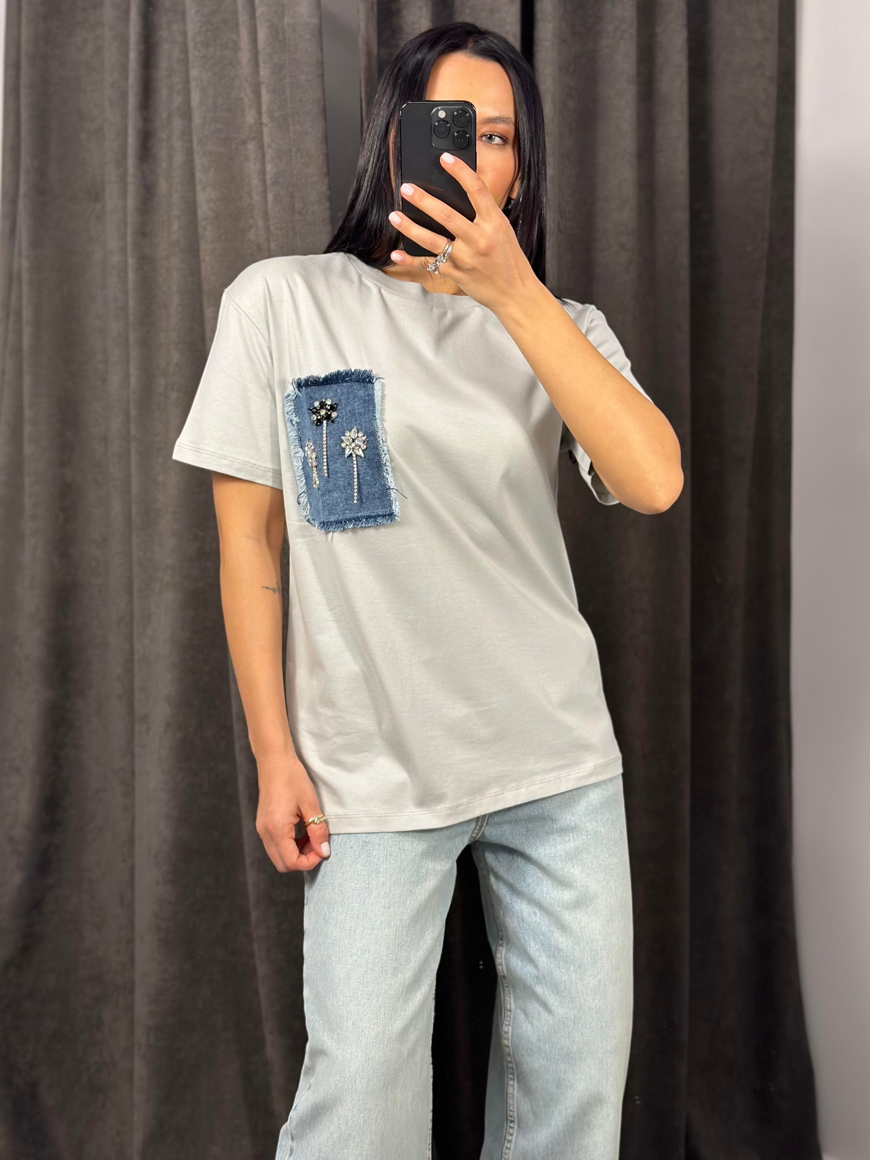 4652 KOT CEP DETAYLI TSHIRT