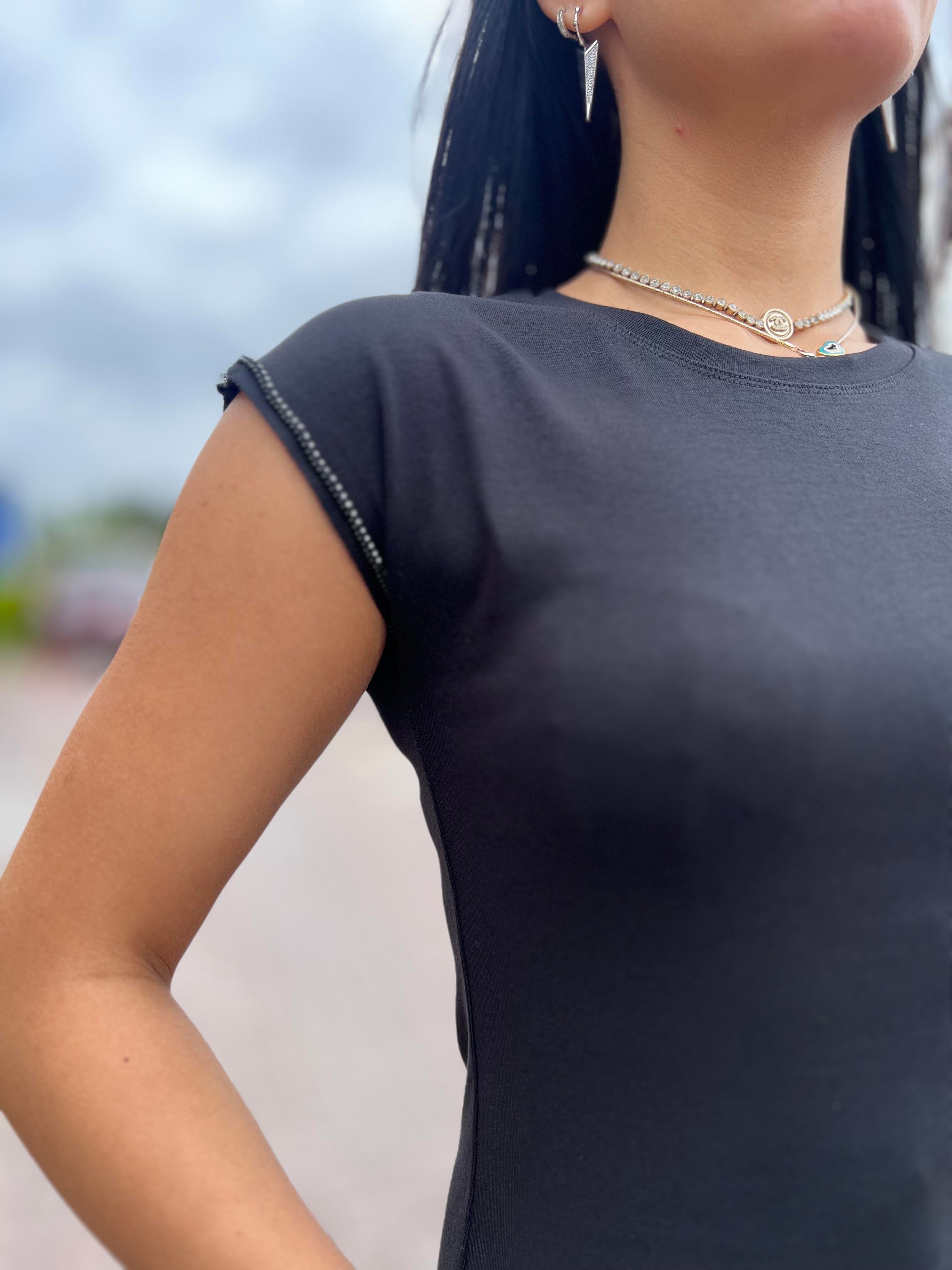 5029 KOLU TASLI TSHIRT