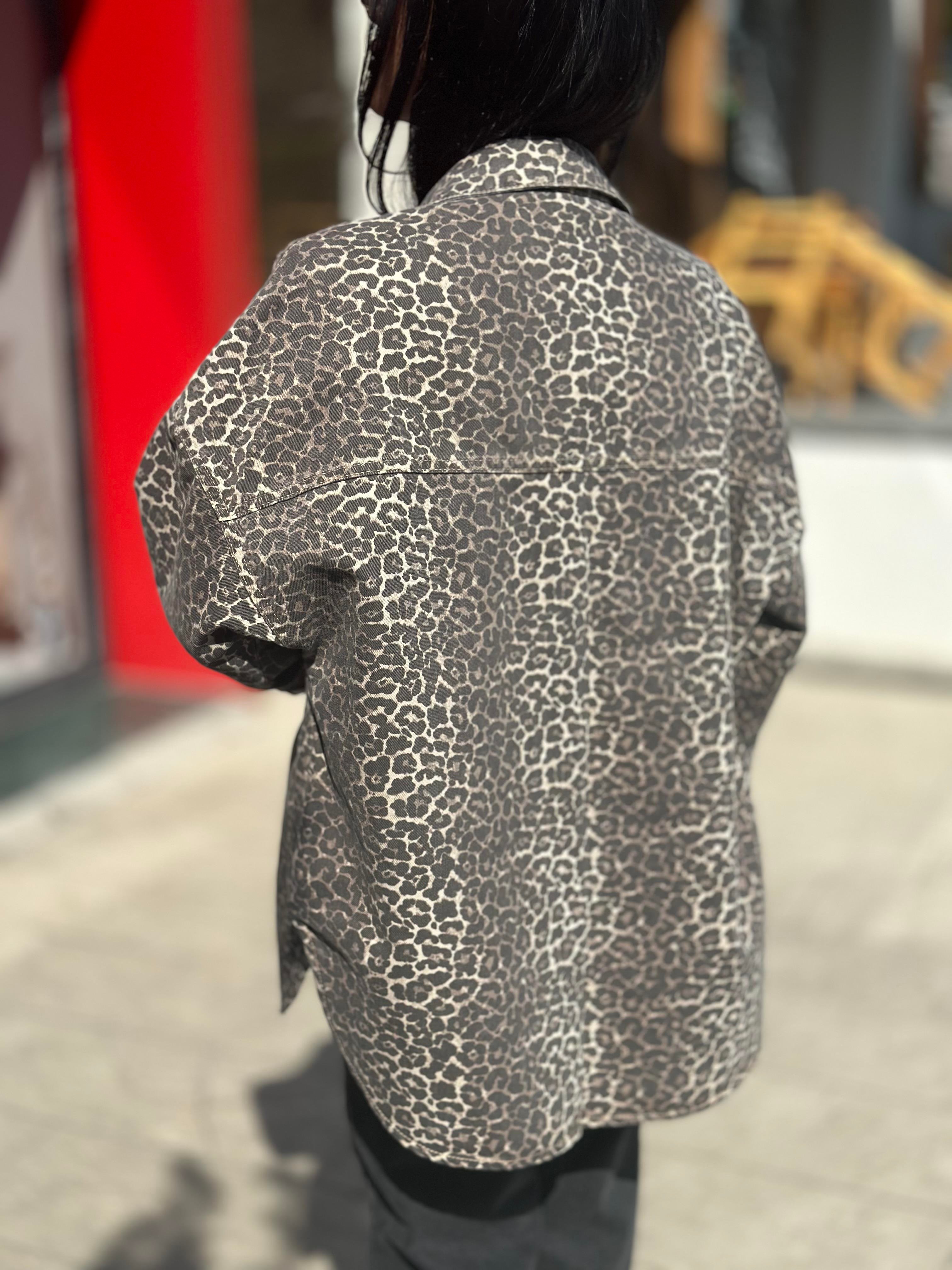 50737 LEOPAR DESEN OVERSIZE GOMLEK