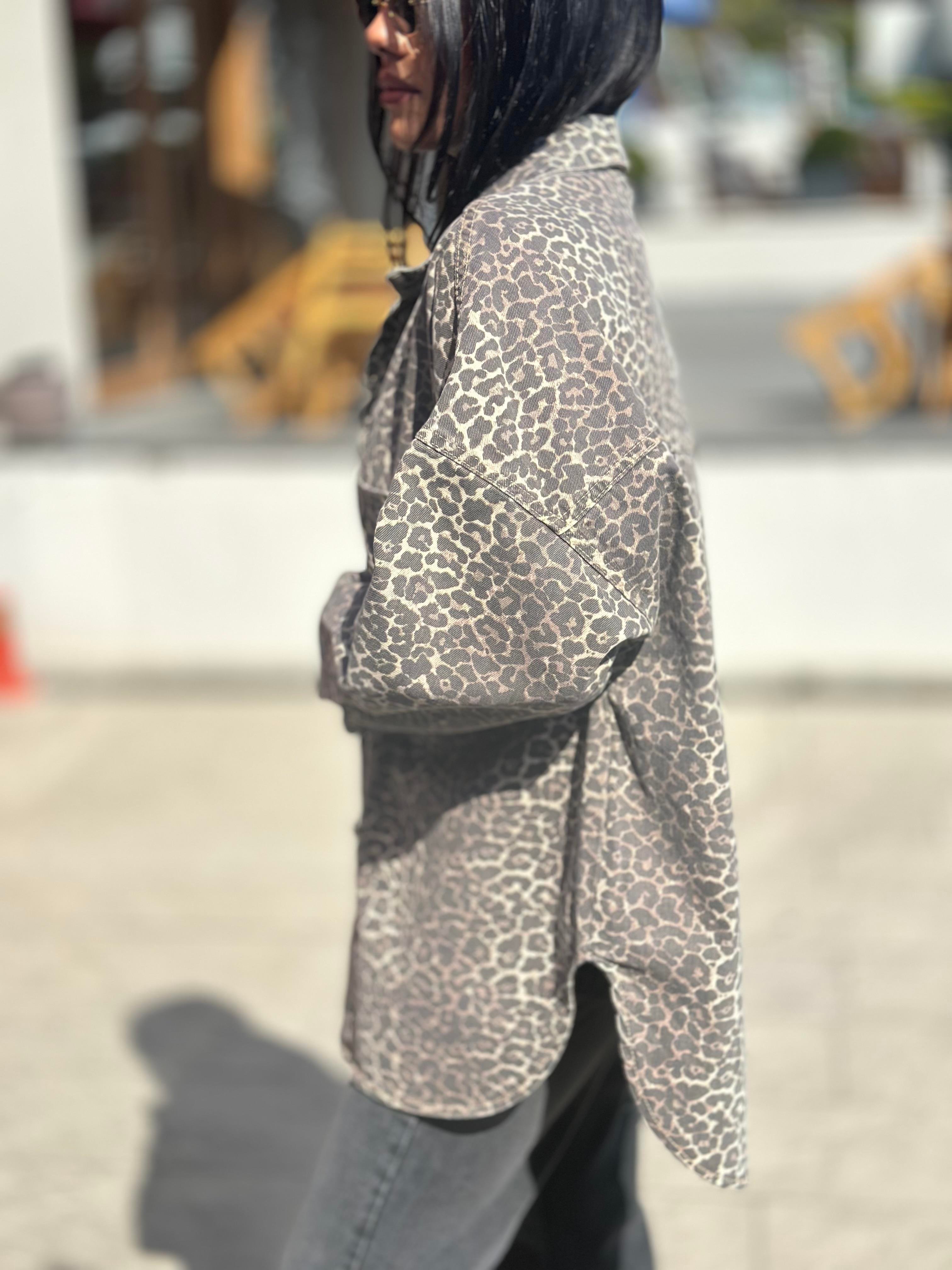 50737 LEOPAR DESEN OVERSIZE GOMLEK
