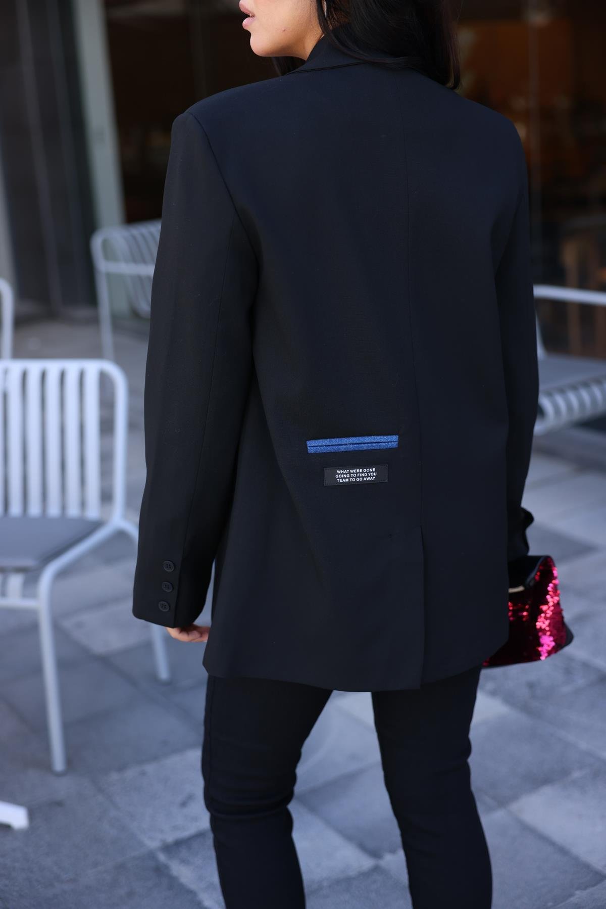 51301 KOT DETAYLI TASARIM BLAZER CEKET