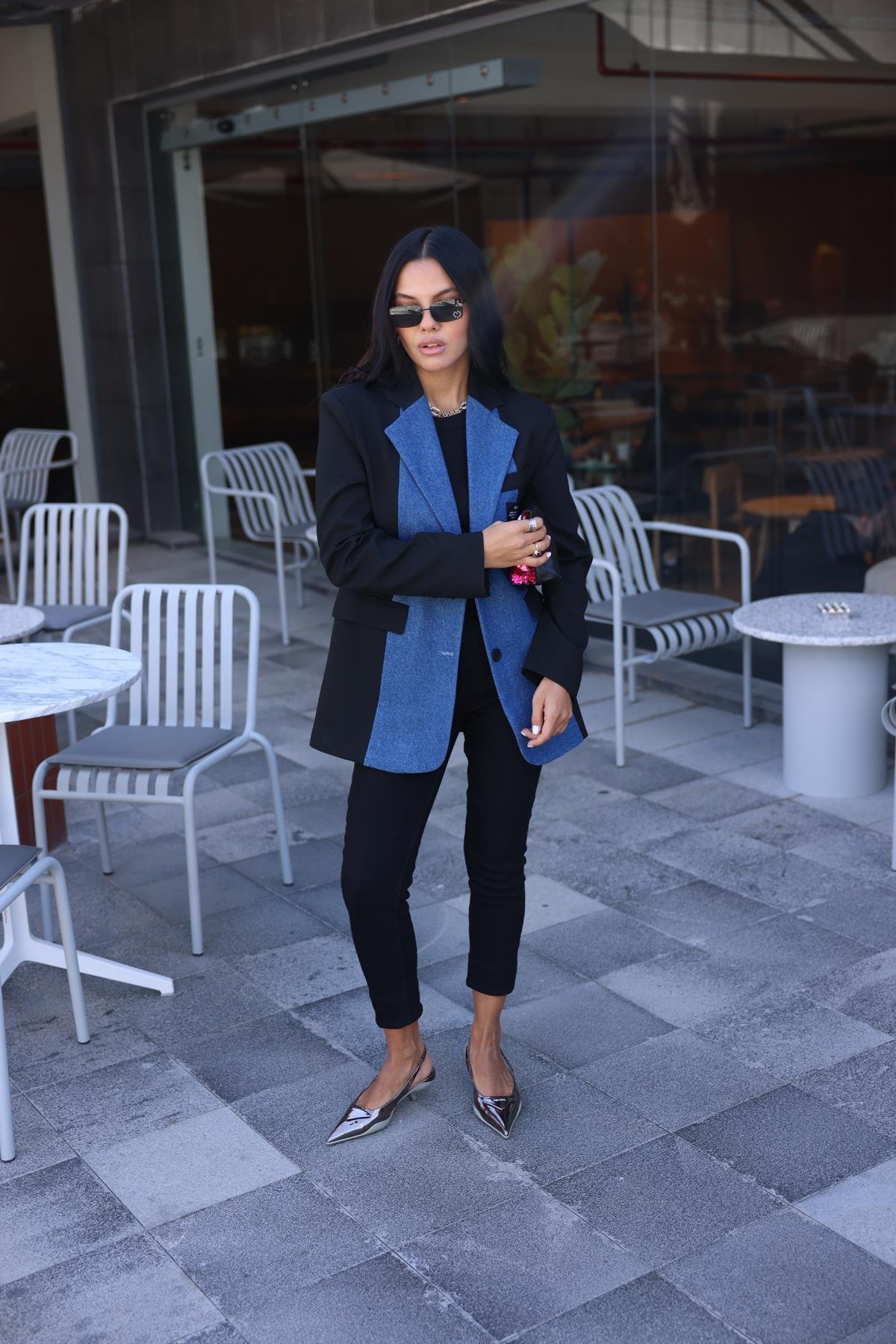 51301 KOT DETAYLI TASARIM BLAZER CEKET