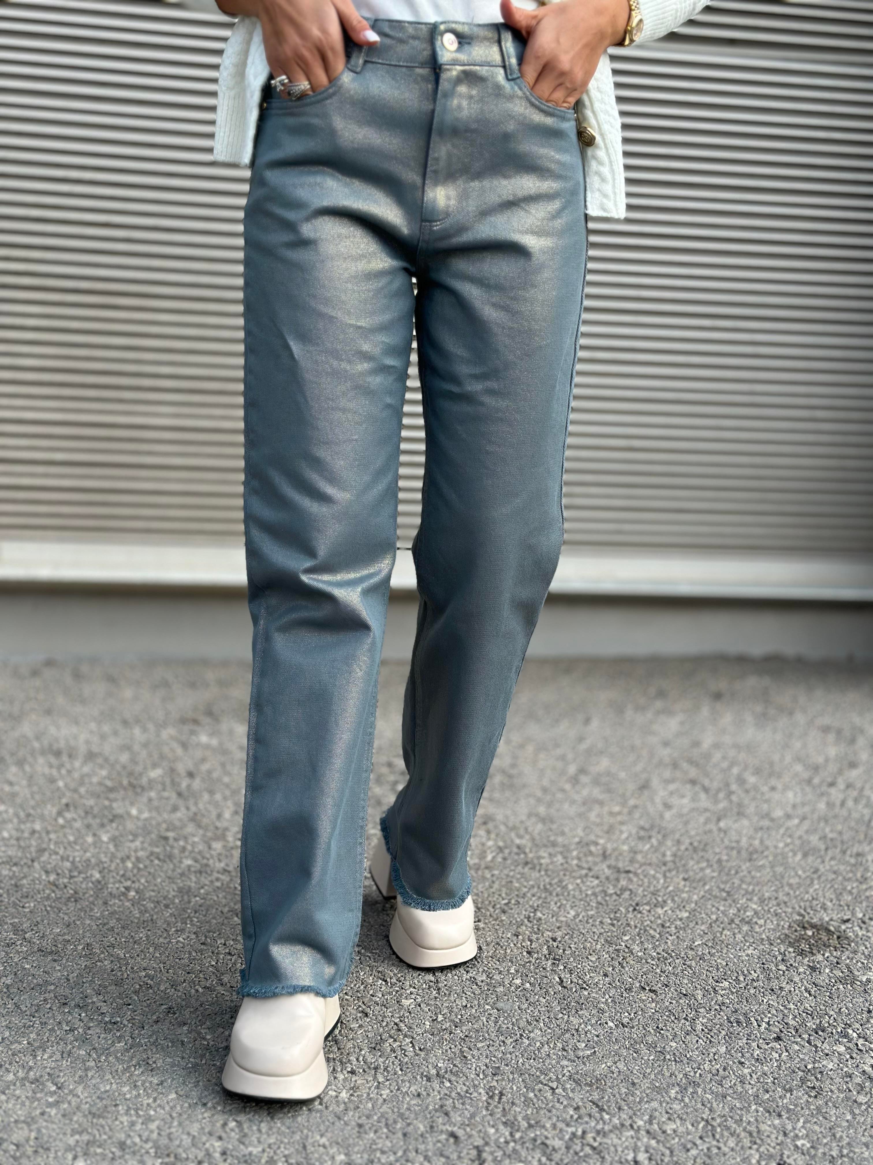 70455 PARLAK STRAIGHT PANTOLON