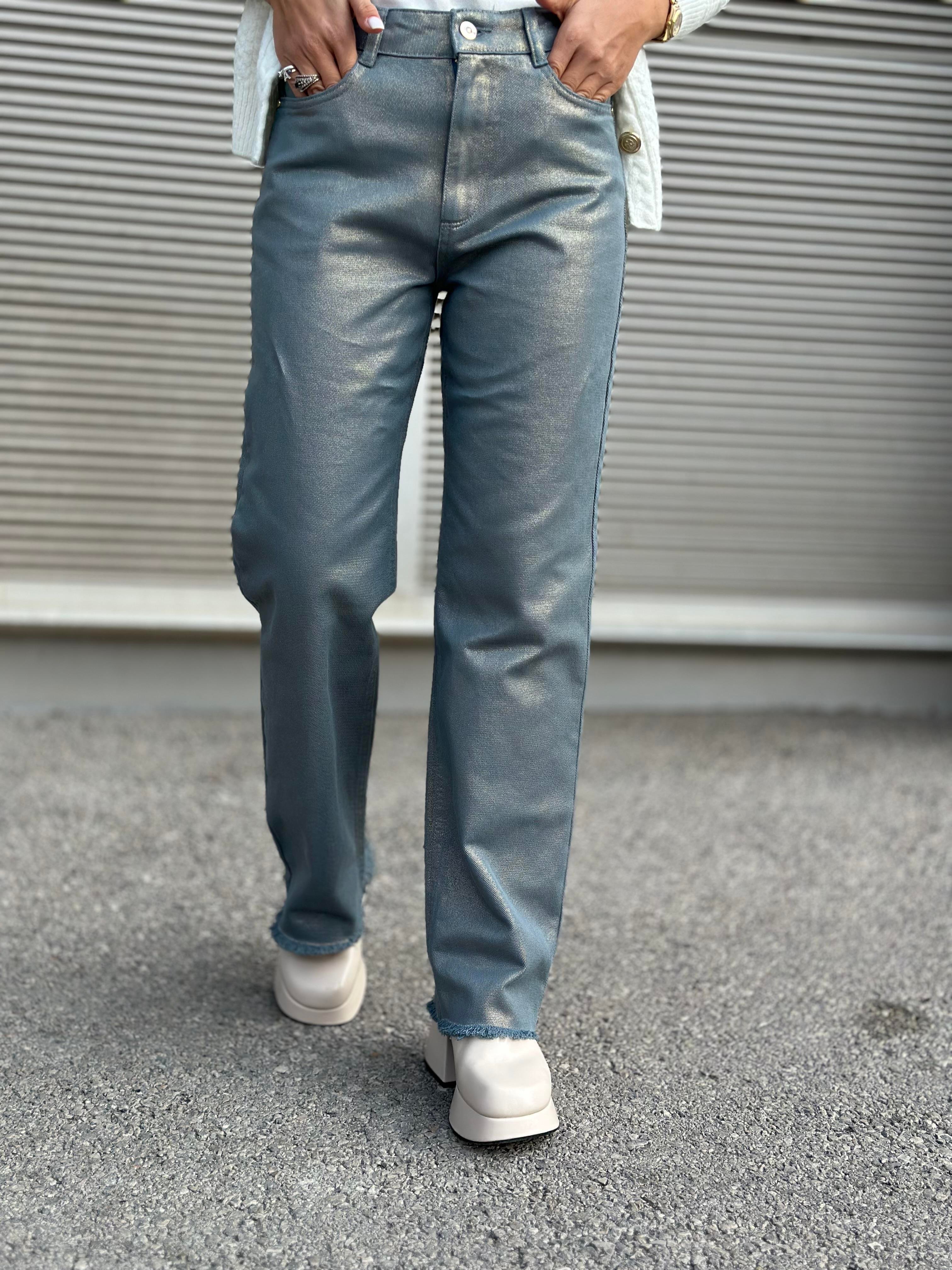 70455 PARLAK STRAIGHT PANTOLON