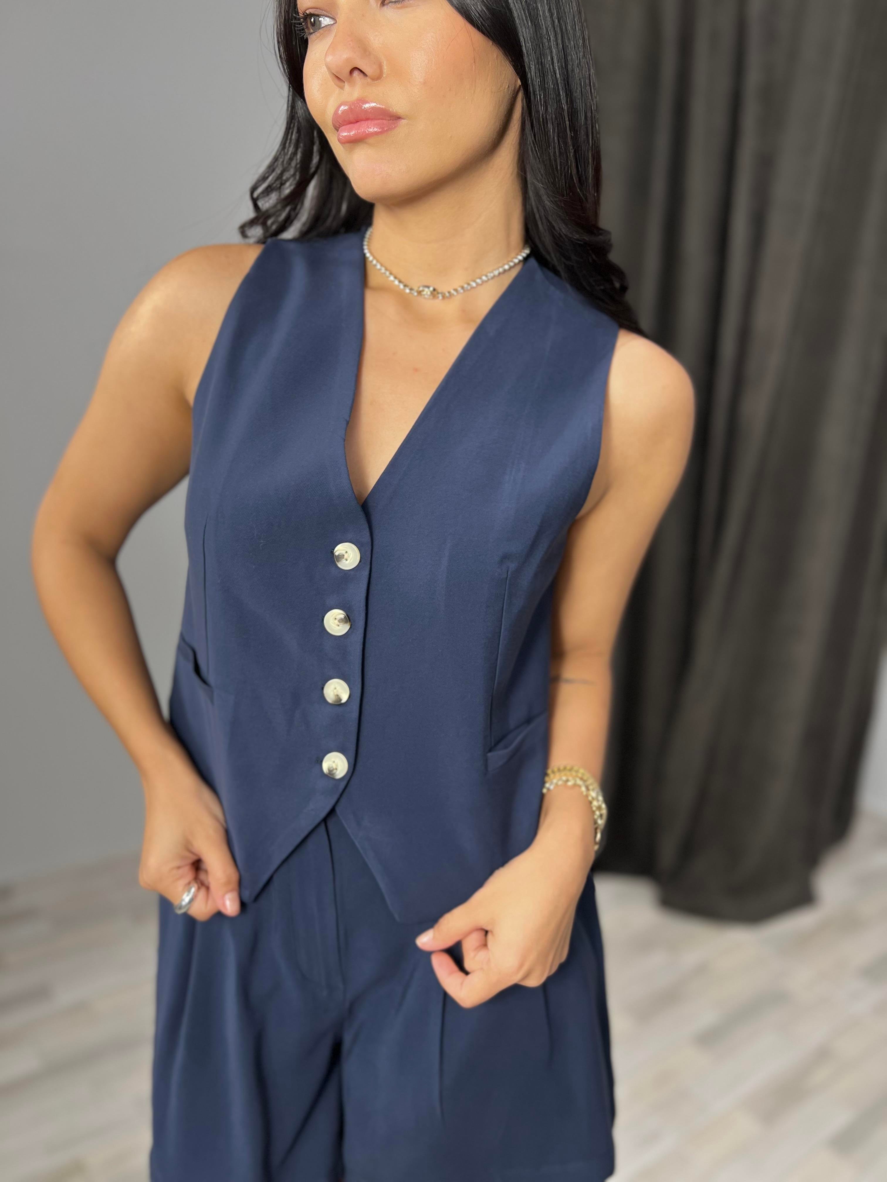 7136 TENCEL YELEKLI TAKIM