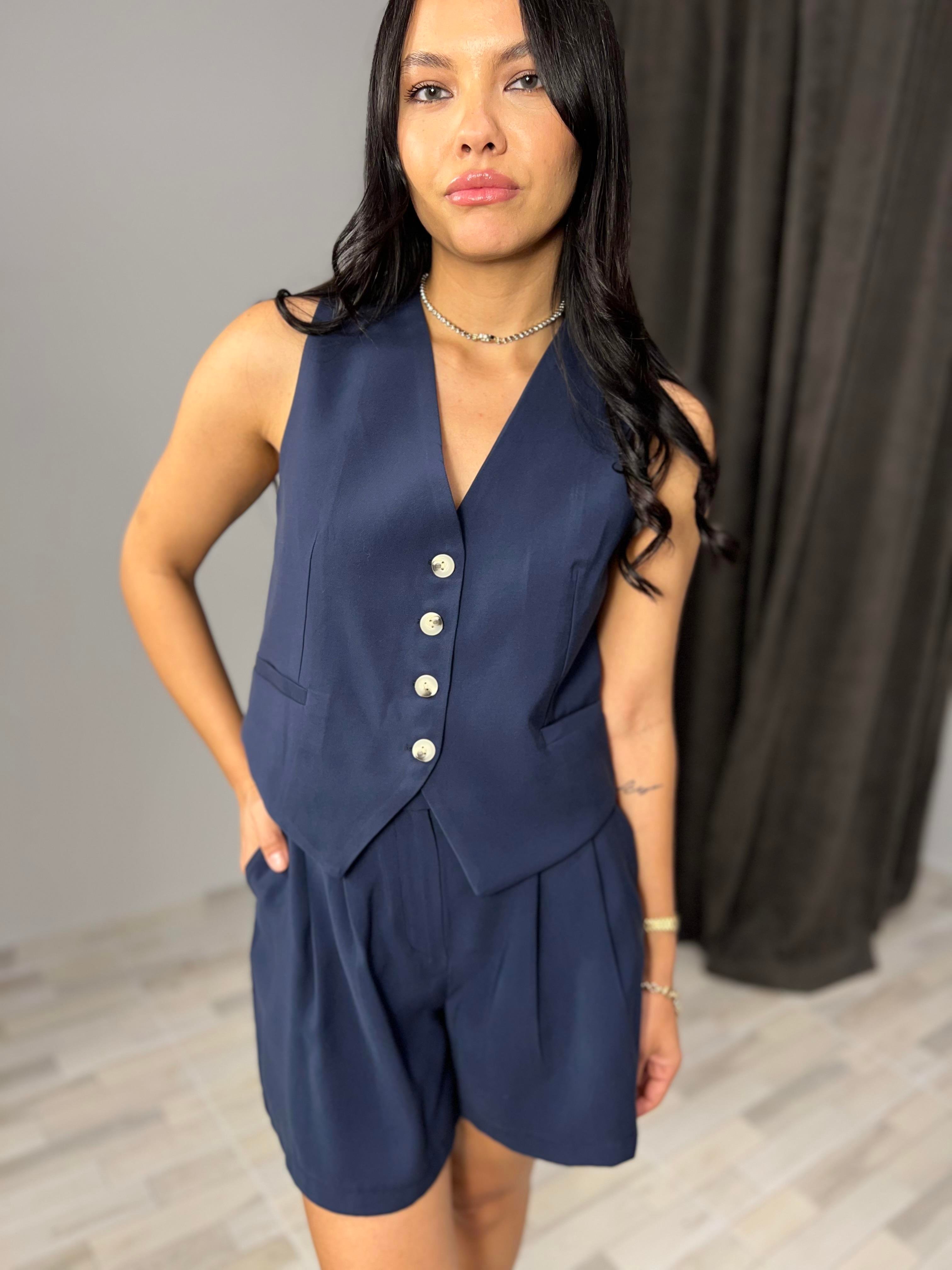 7136 TENCEL YELEKLI TAKIM