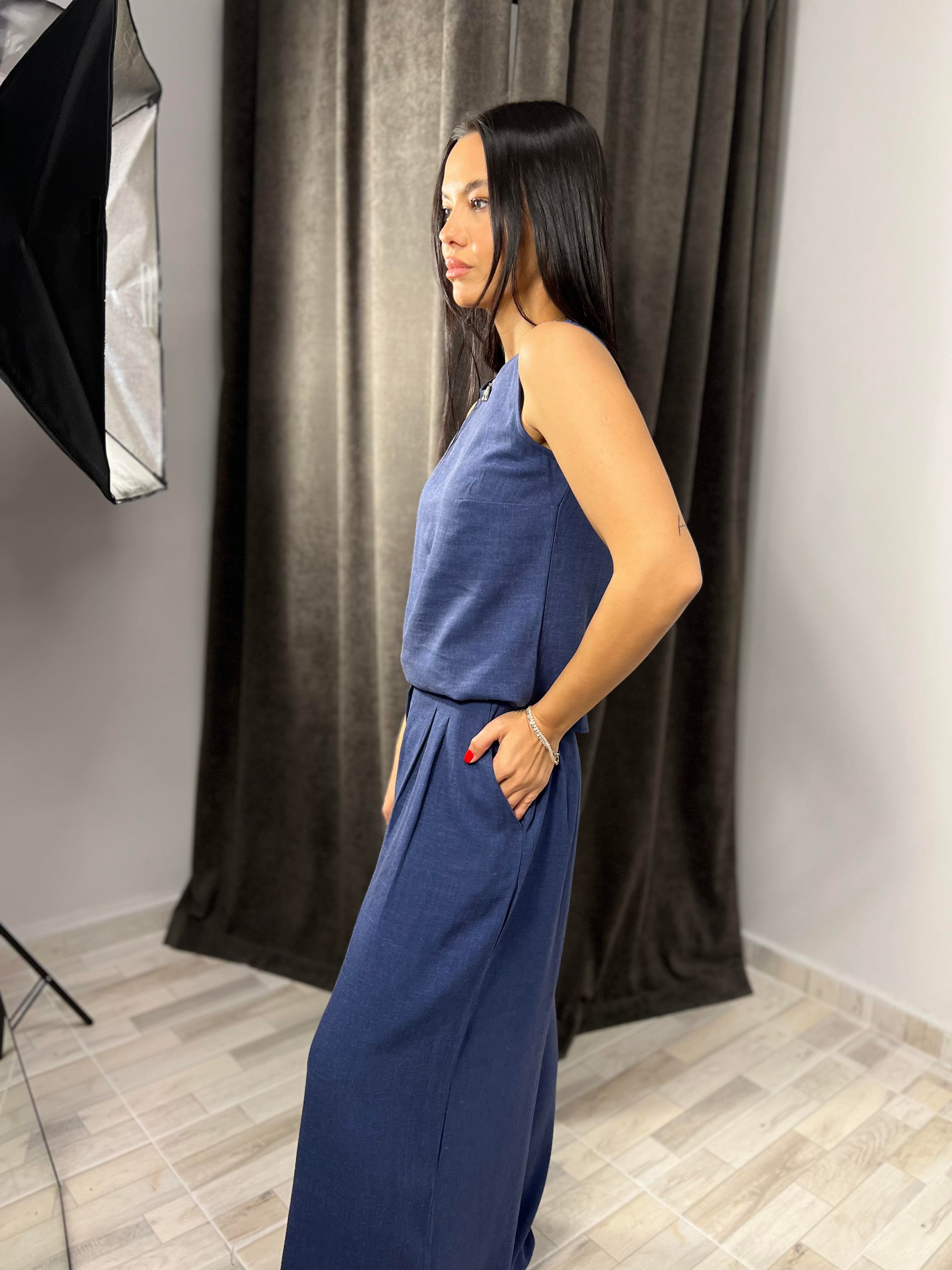 7143 KETEN BLUZ PANTOLON TAKIM