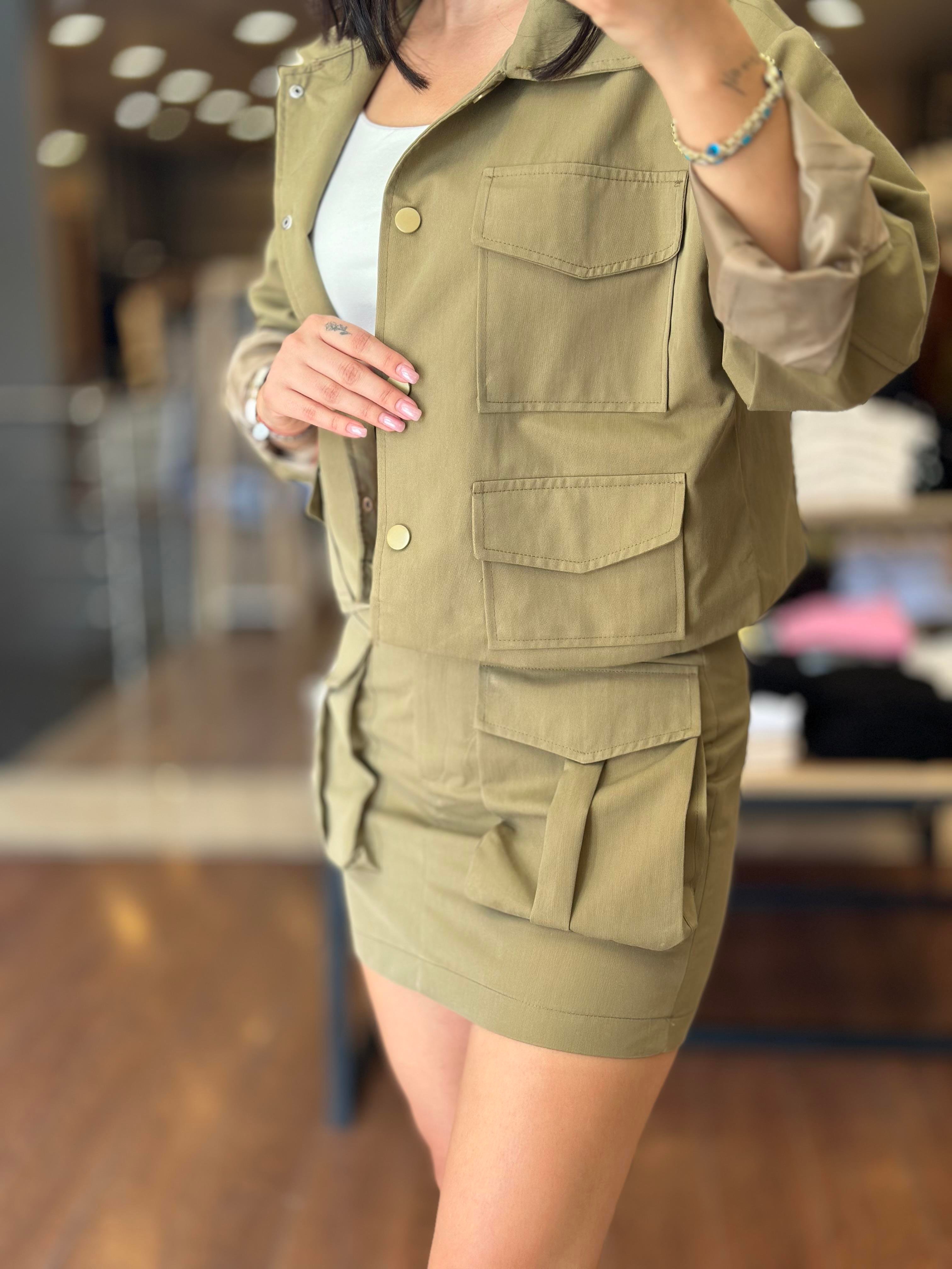 7168 GABARDIN SAFARI CEPLI ETEK CEKET TAKIM