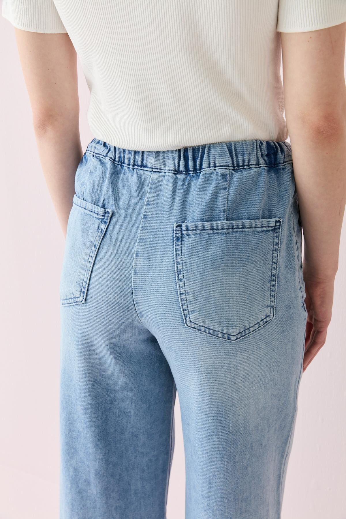799 DRAWSTRING WIDE LEG JEAN