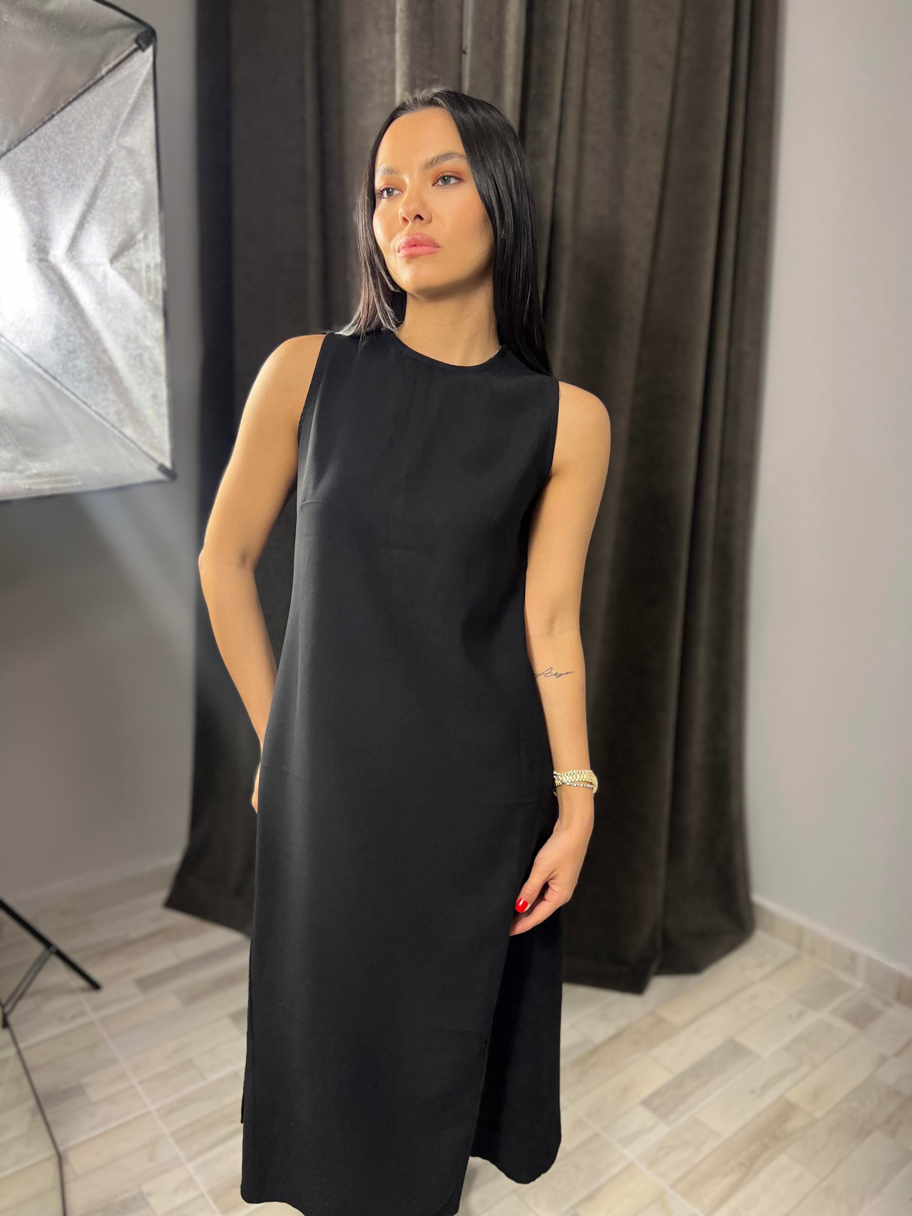 8126 TENCEL SIFIR KOL ELBISE