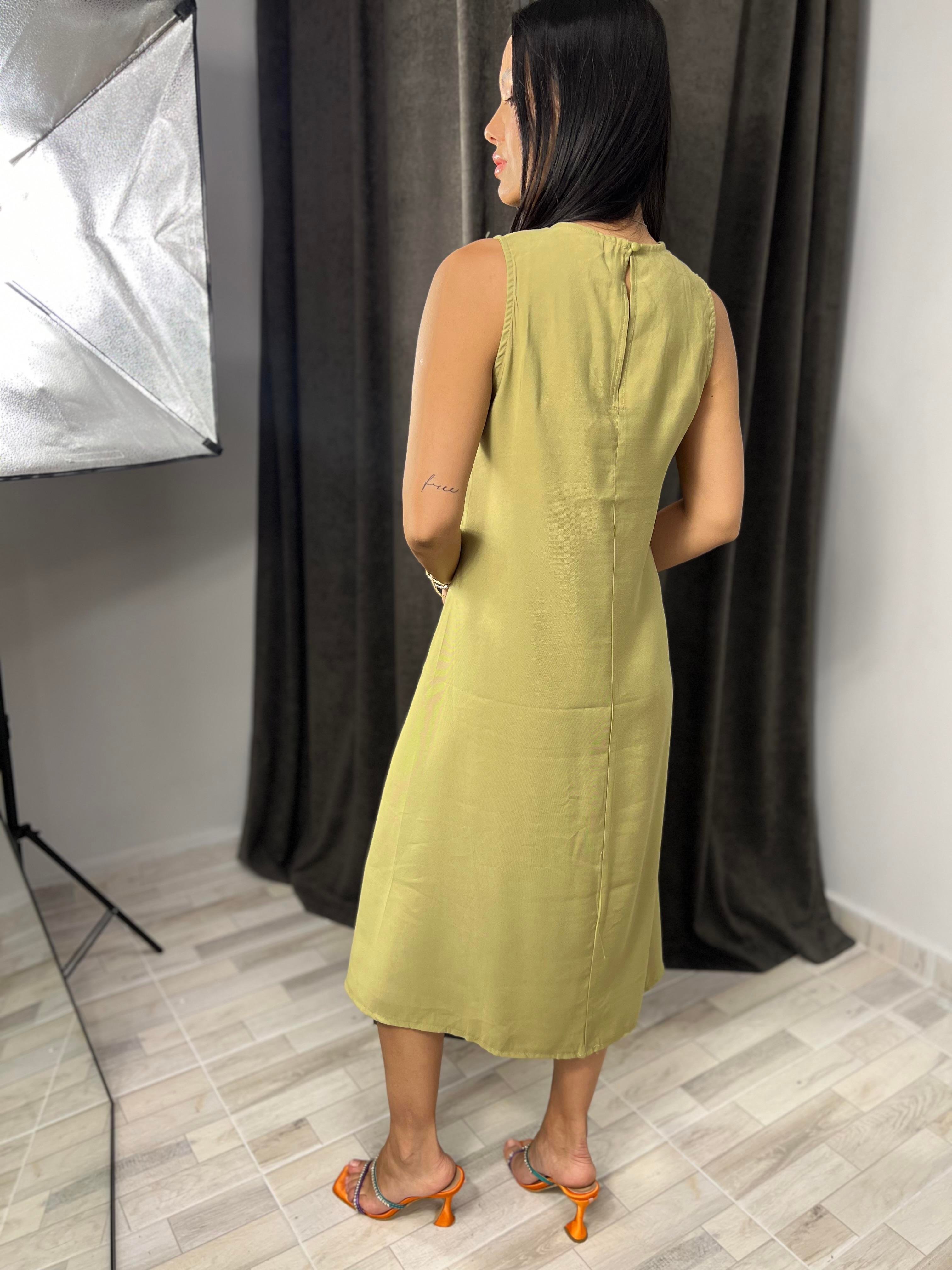8126 TENCEL SIFIR KOL ELBISE