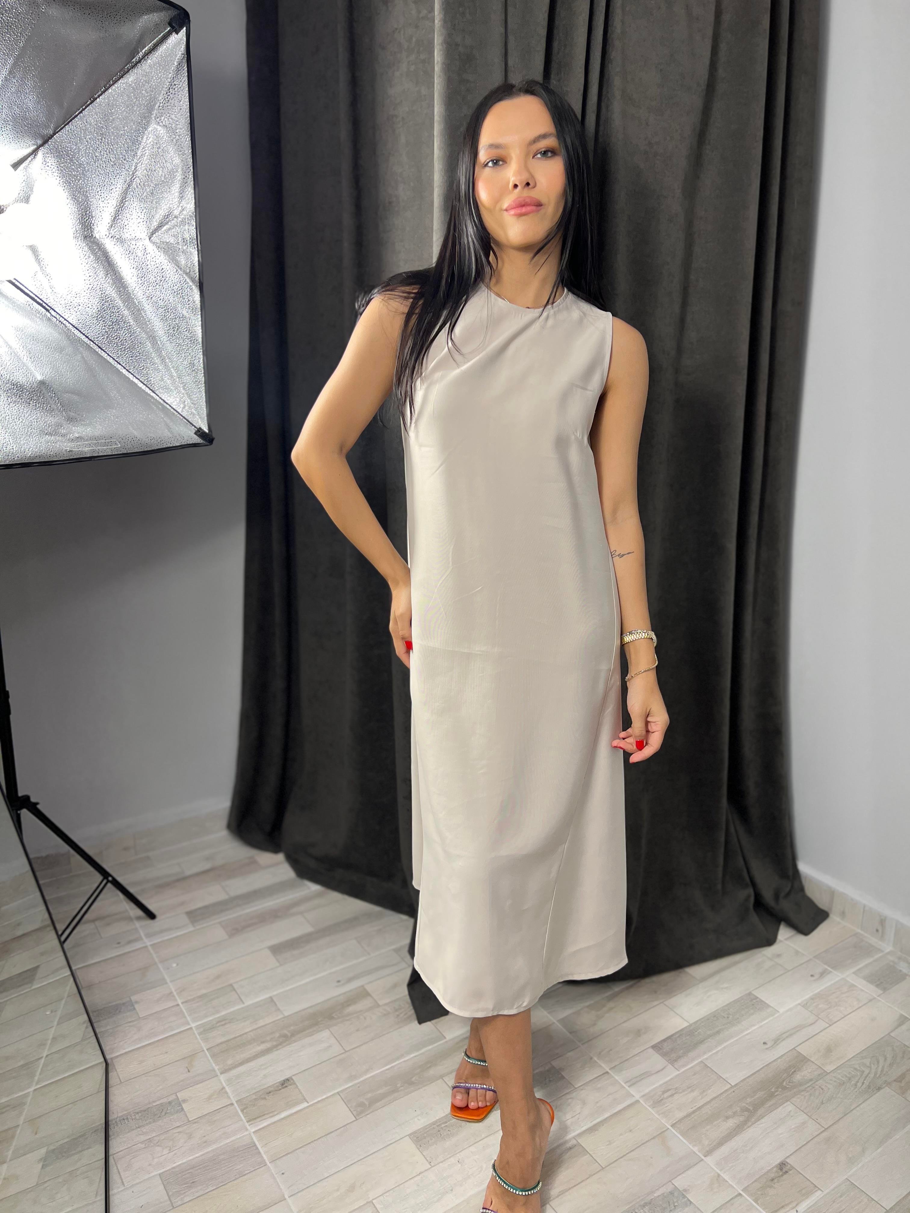 8126 TENCEL SIFIR KOL ELBISE
