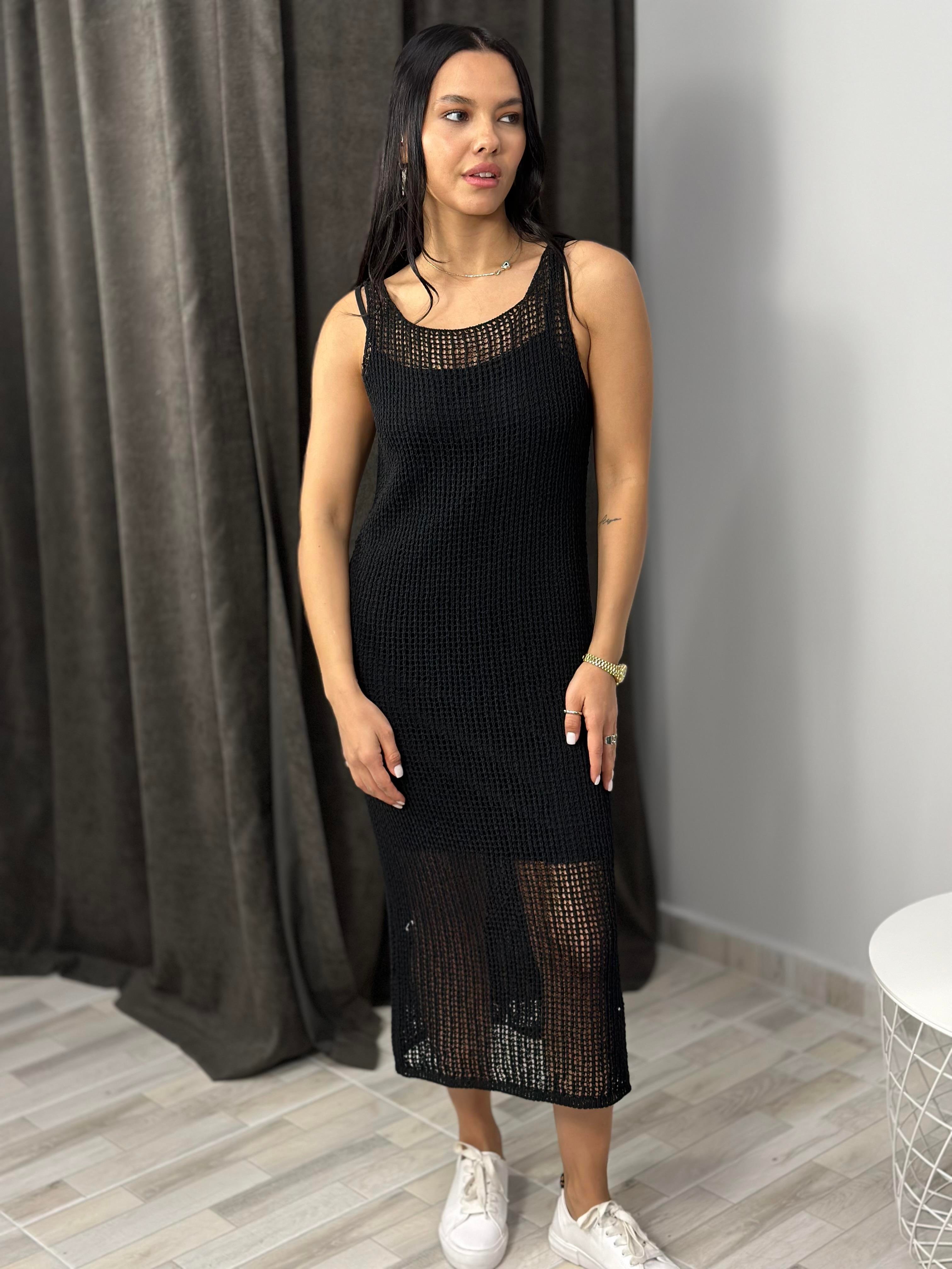 90206 ASKILI AJURLU ASTARLI TRIKO ELBISE