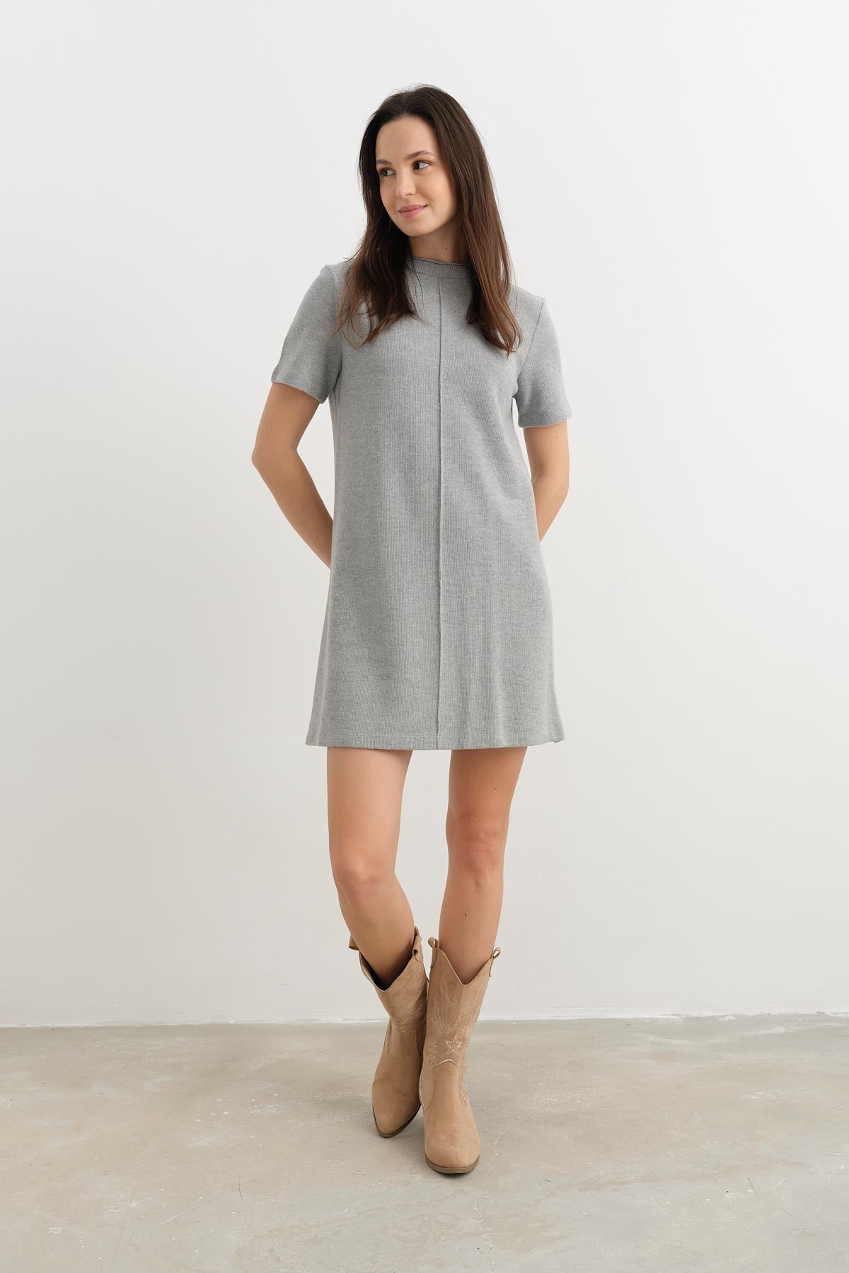 90810 YUMUSAK MINI ELBISE