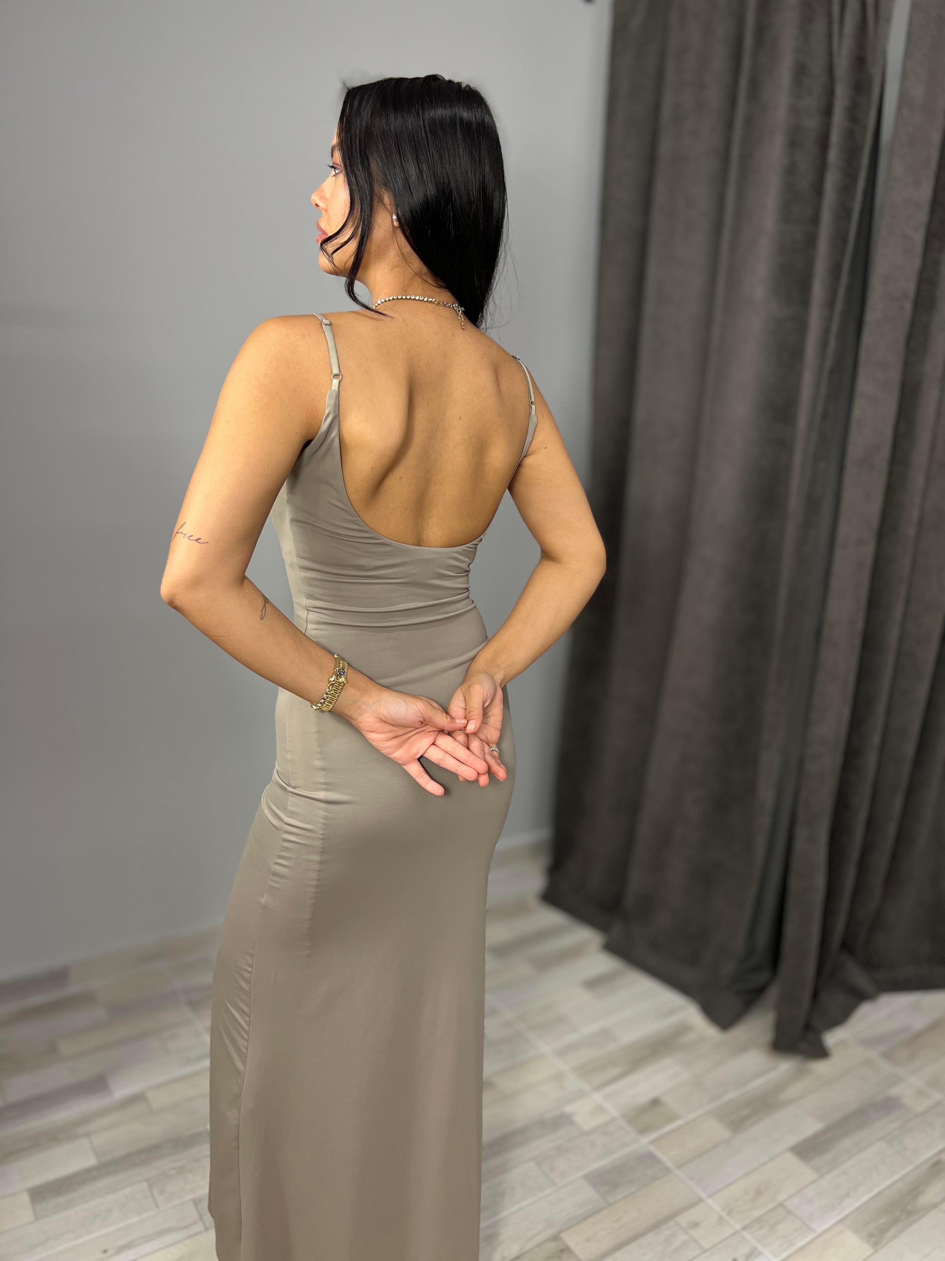 91174 POLIAMID MIDI ELBISE