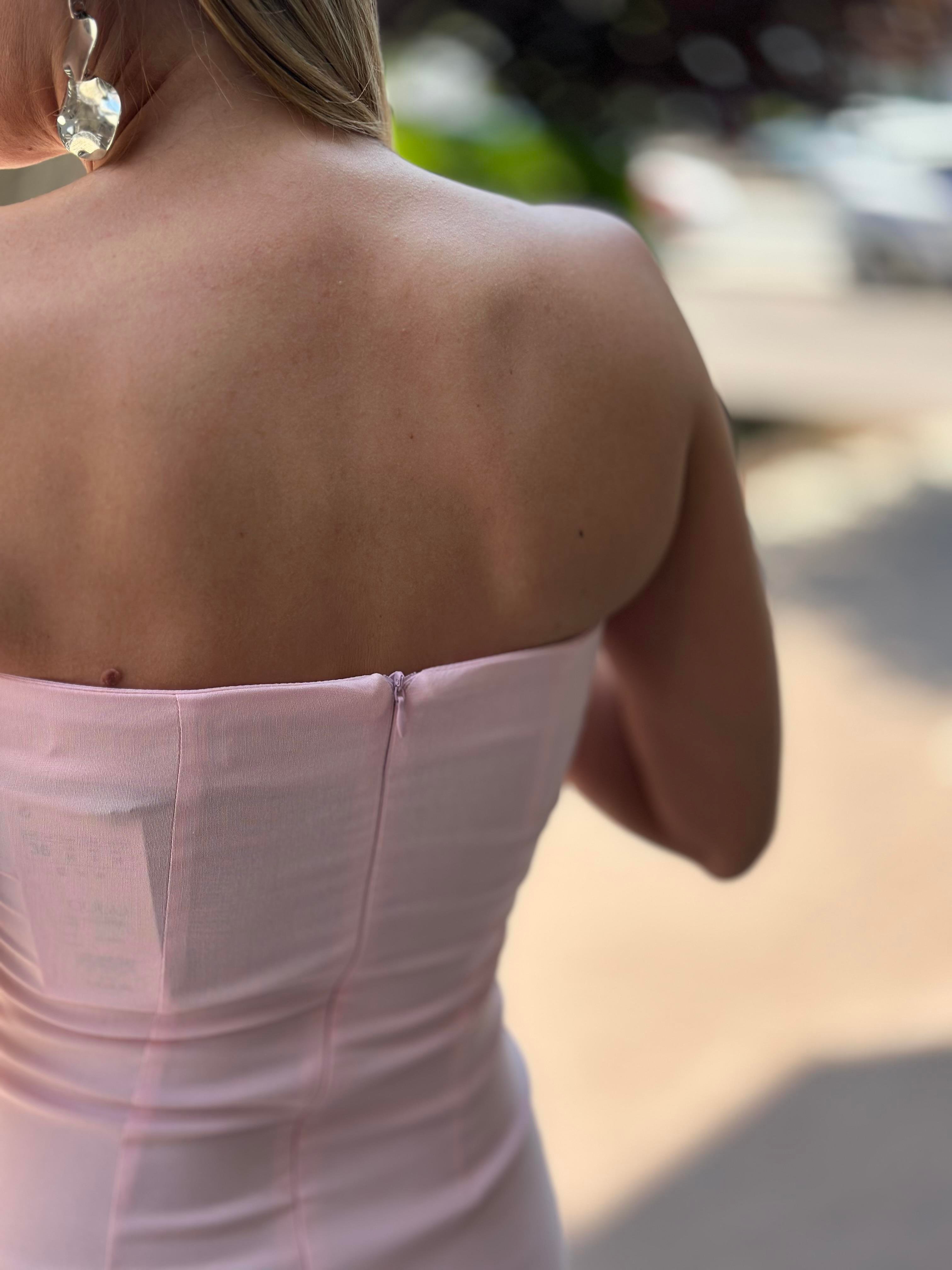91368 STRAPLEZ MIDI ELBISE