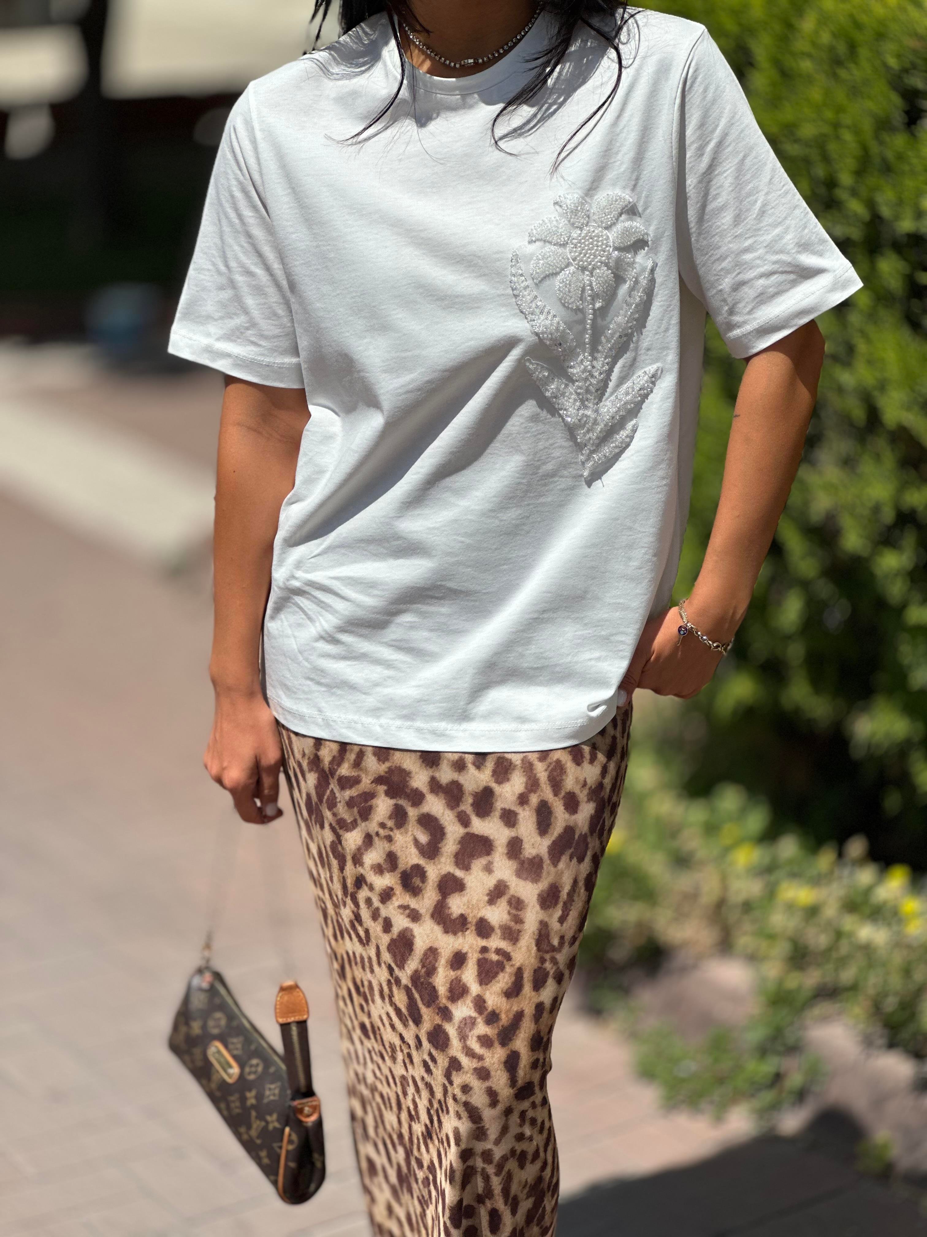 9382 CICEK ISLEMELI TSHIRT