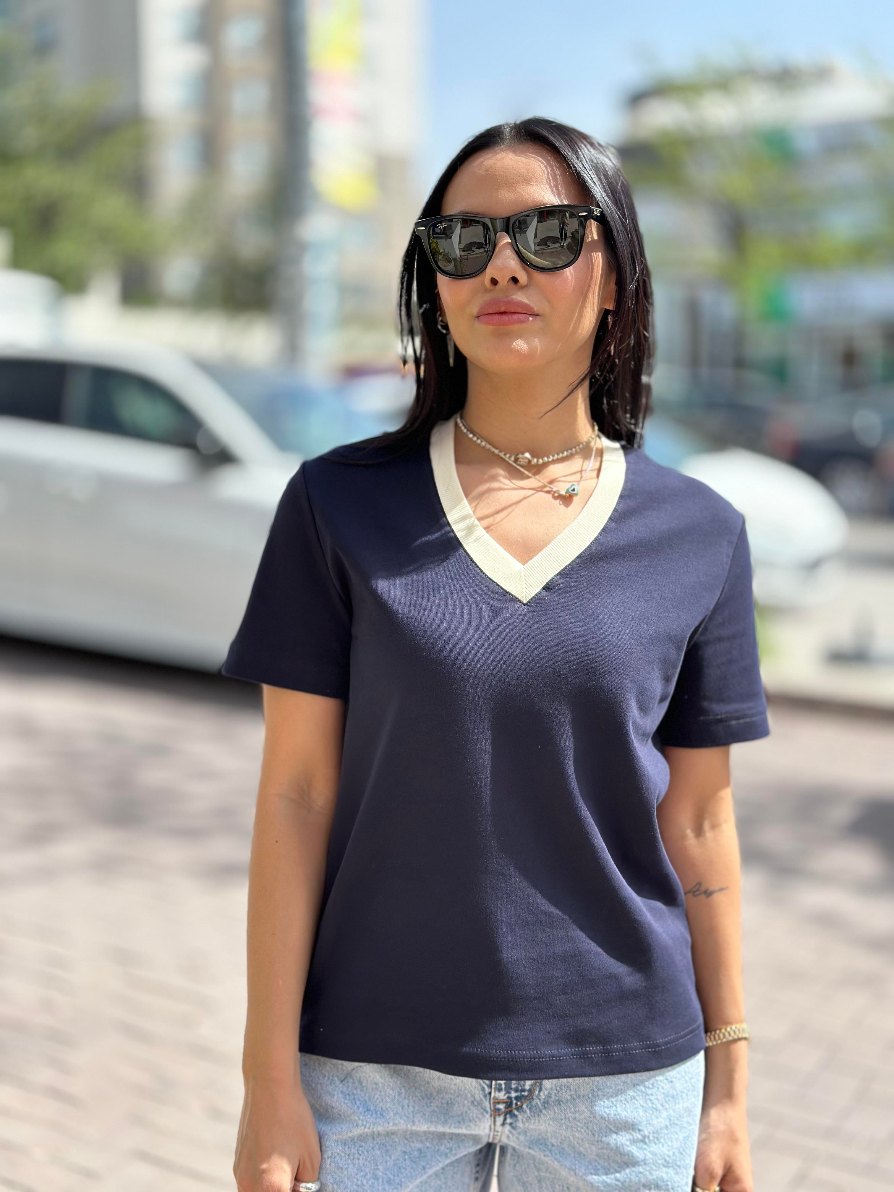MASSIMO V YAKA BIYELI TSHIRT