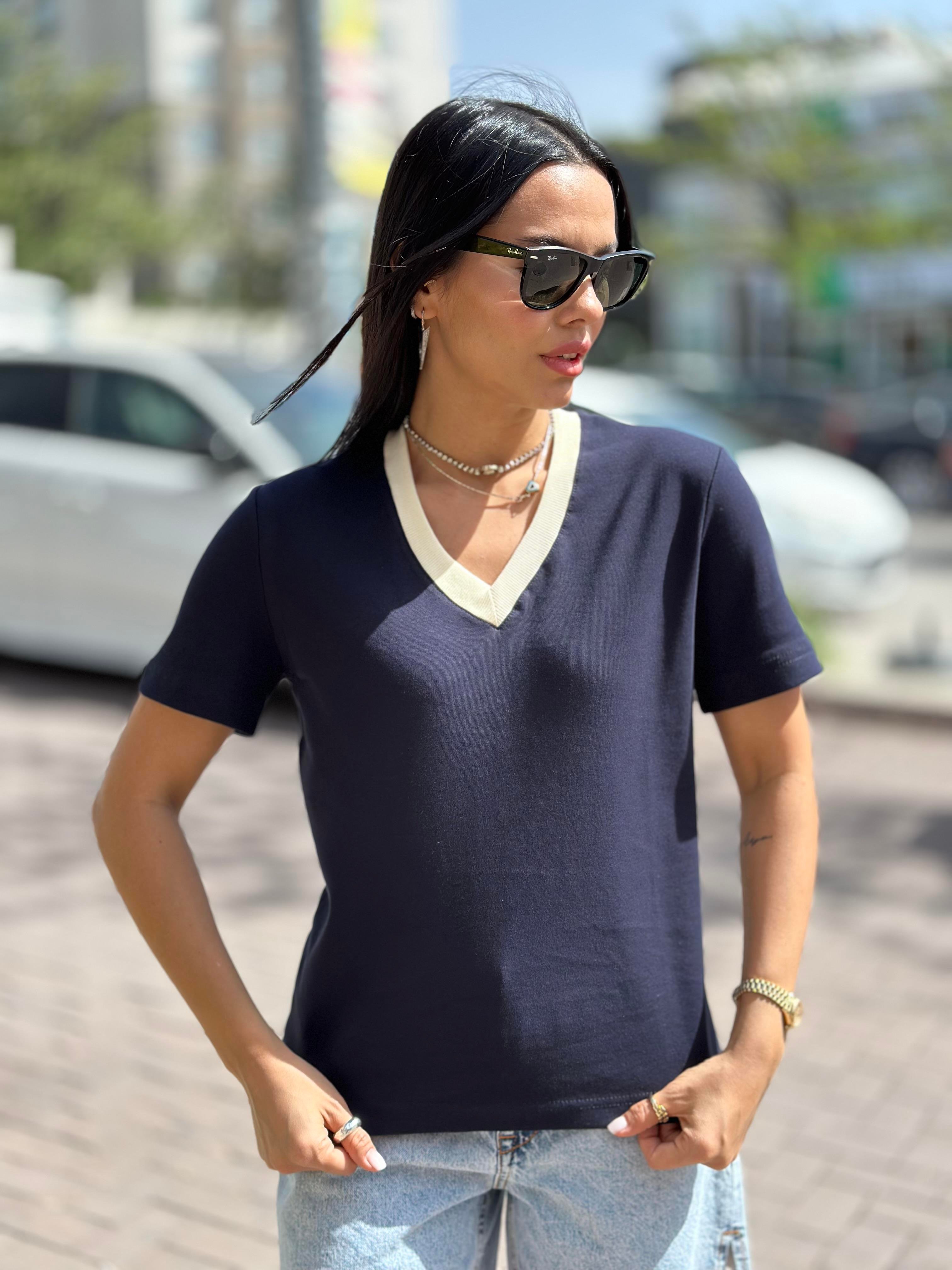 MASSIMO V YAKA BIYELI TSHIRT