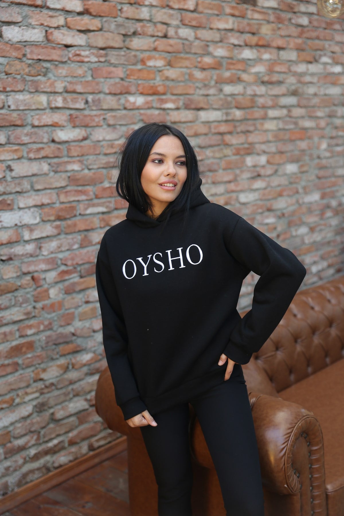OYSHO YAZILI UC IPLIK SWEAT