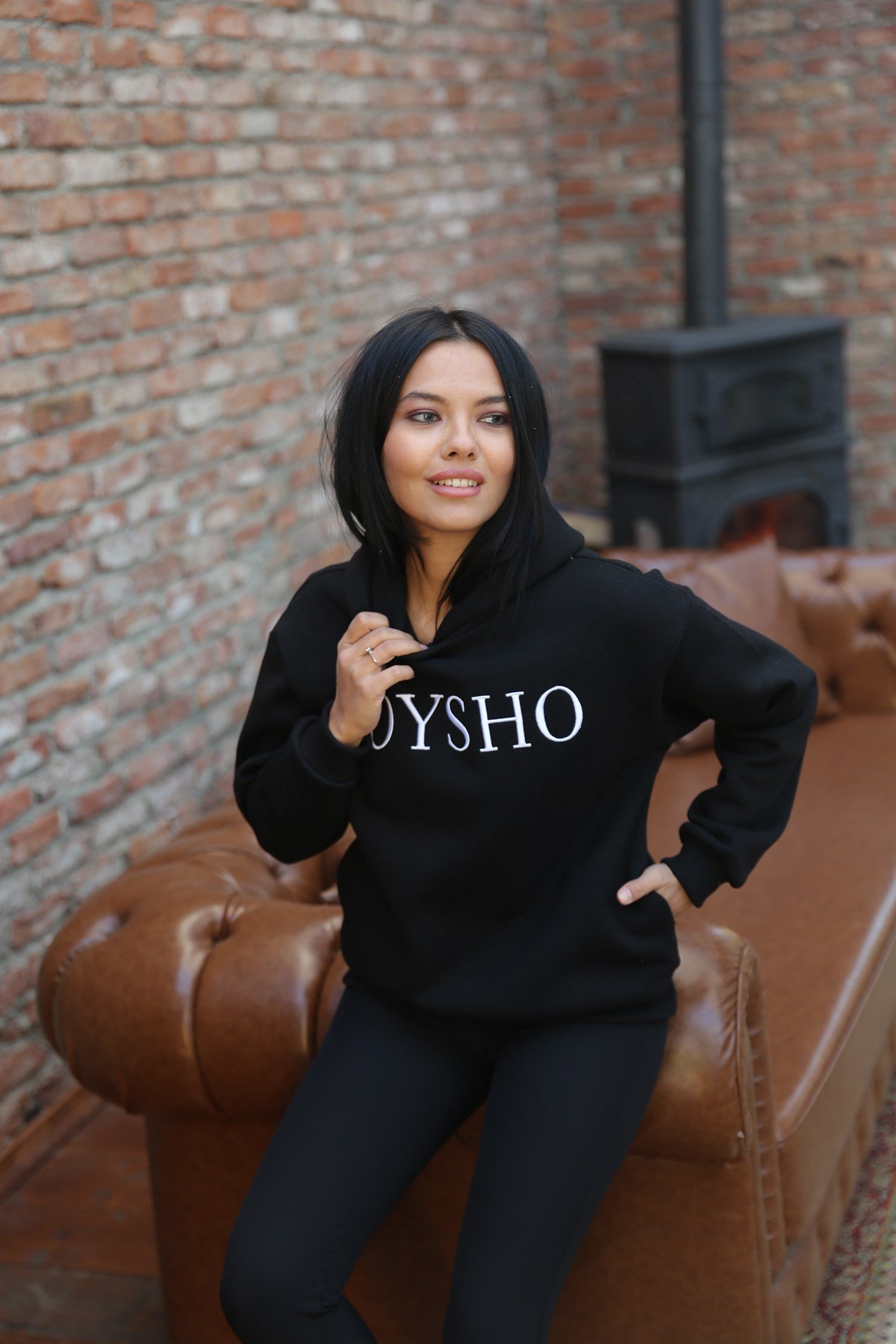 OYSHO YAZILI UC IPLIK SWEAT