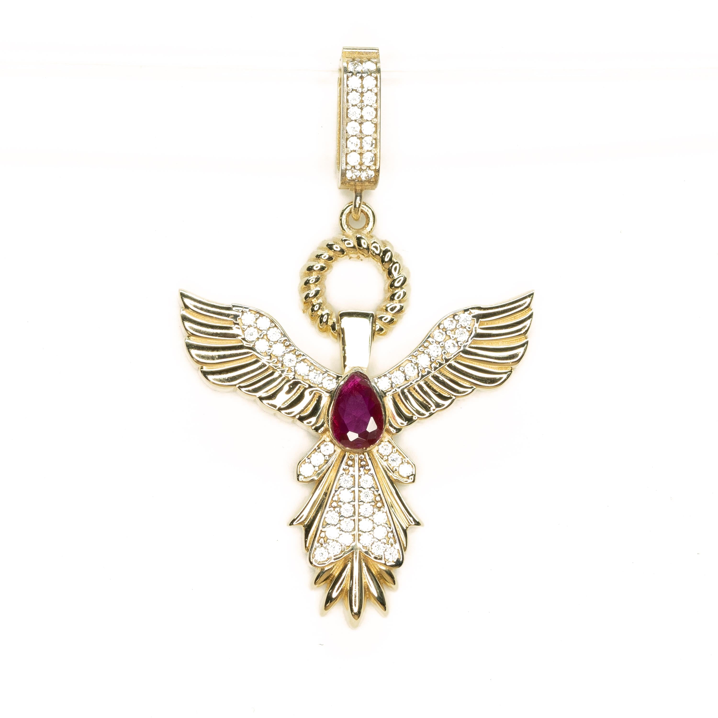 Anka Kuşu Charm Kolye Ucu